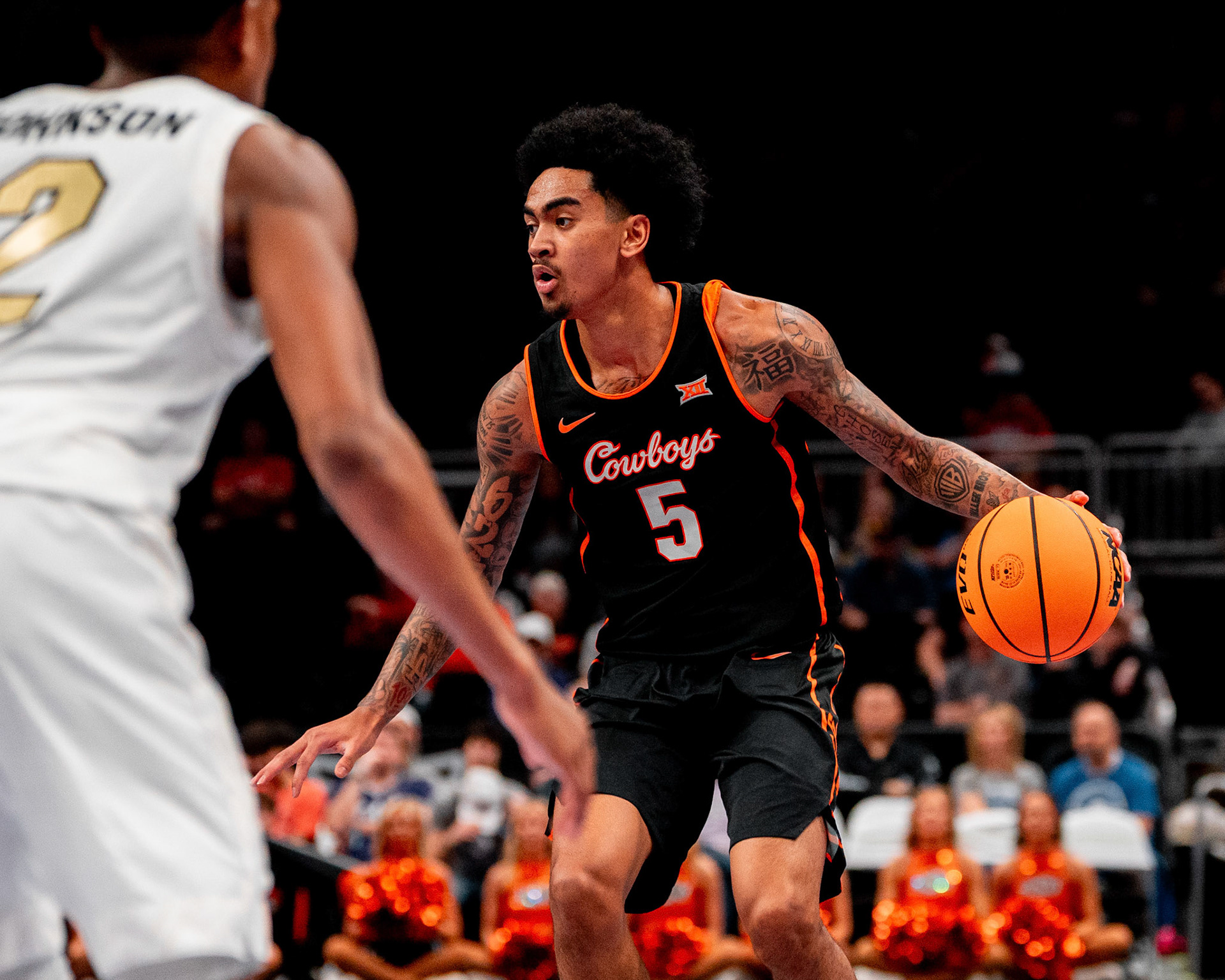 Image Taken at 2026 Phillips 66 Big 12 Men's Basketball Tournament, 11, 03, 2026, T-Mobile Center, Kansas City Missouri. Carson Skidmore/OSU Athletics