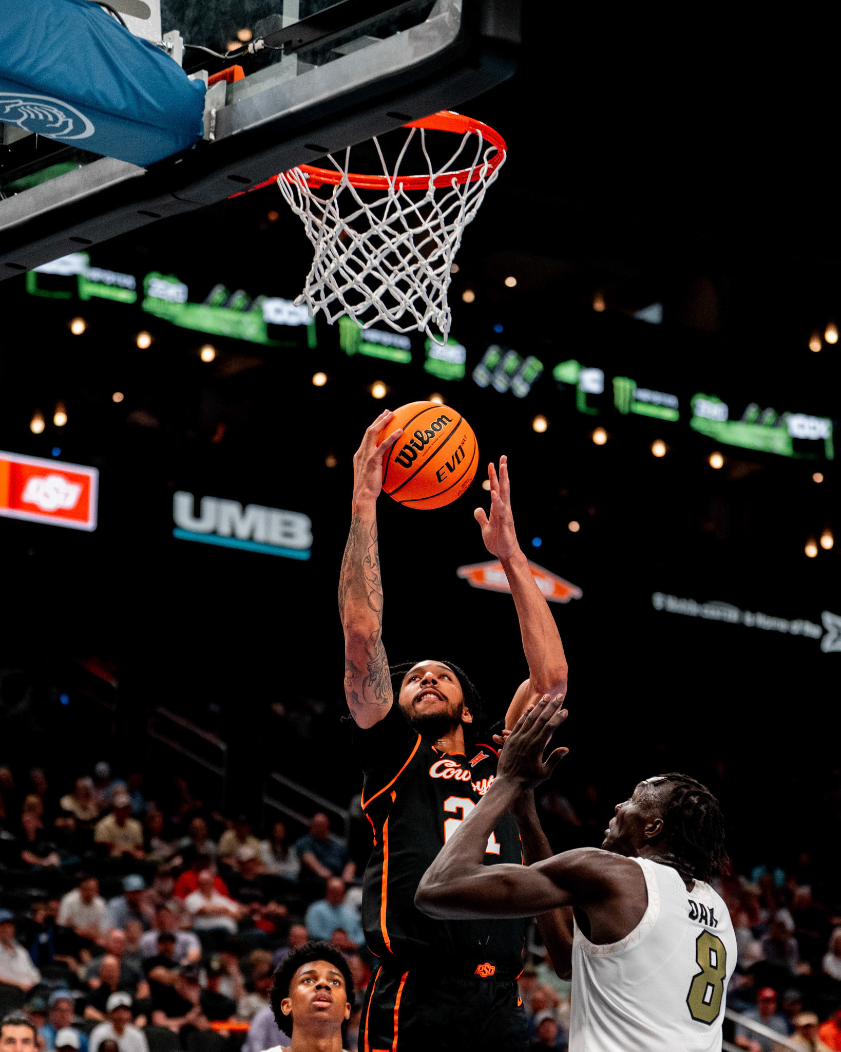 Image Taken at 2026 Phillips 66 Big 12 Men's Basketball Tournament, 11, 03, 2026, T-Mobile Center, Kansas City Missouri. Carson Skidmore/OSU Athletics