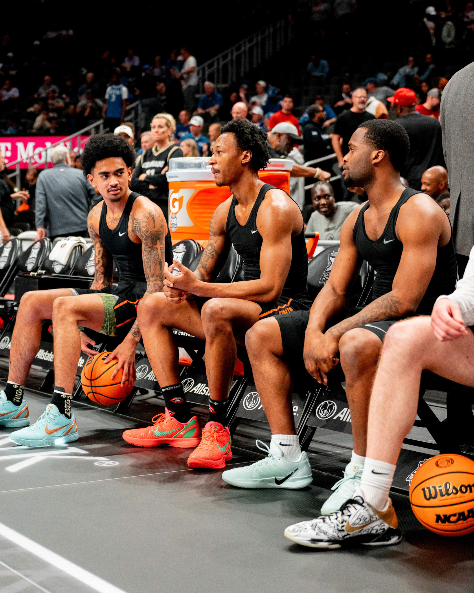 Image Taken at 2026 Phillips 66 Big 12 Men's Basketball Tournament, 11, 03, 2026, T-Mobile Center, Kansas City Missouri. Carson Skidmore/OSU Athletics