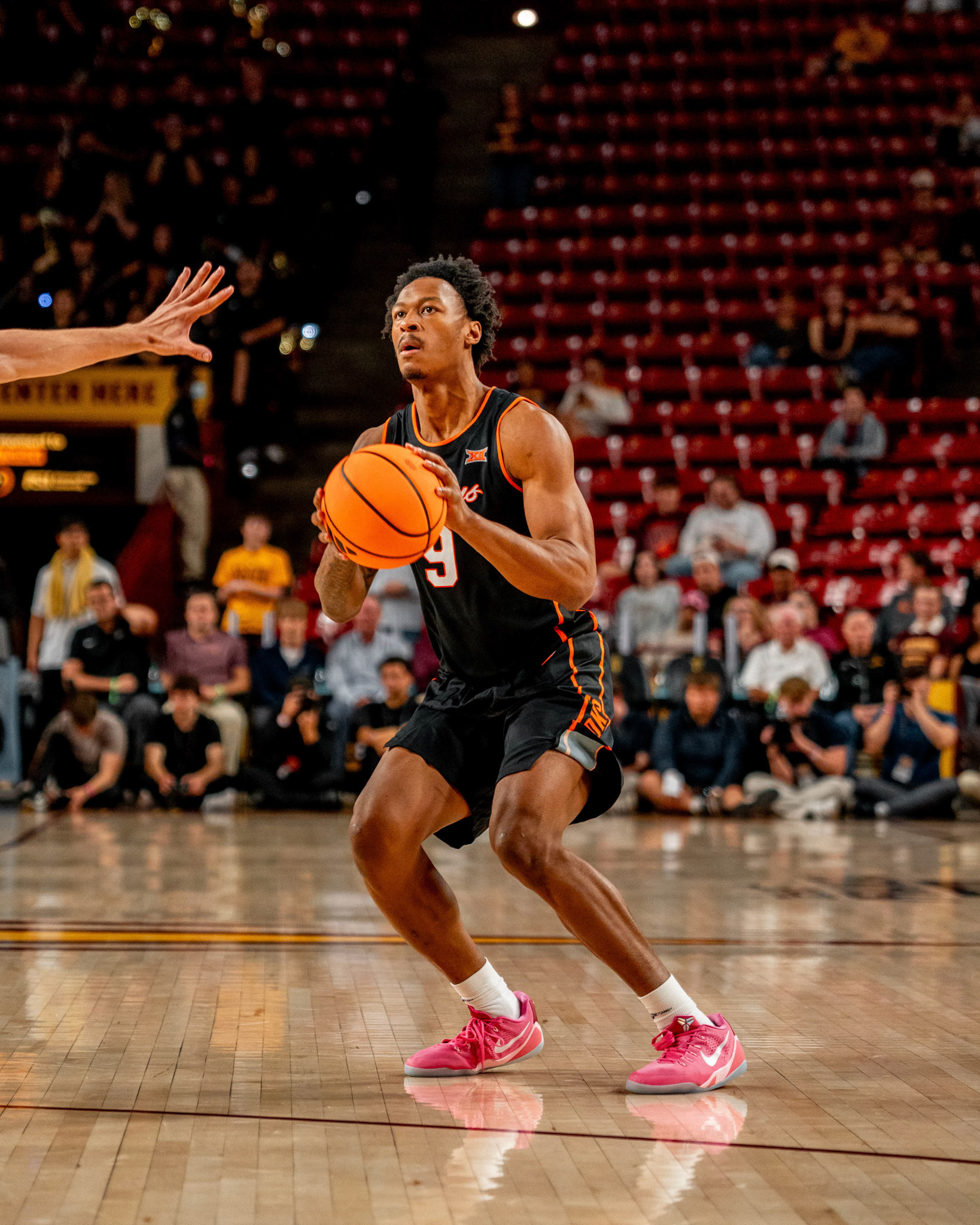 Image Taken at Oklahoma State Mens Basketball at Arizona State University, 10, 02, 2026, Desert Financial Arena, Tempe, Arizona. Carson Skidmore/OSU Athletics