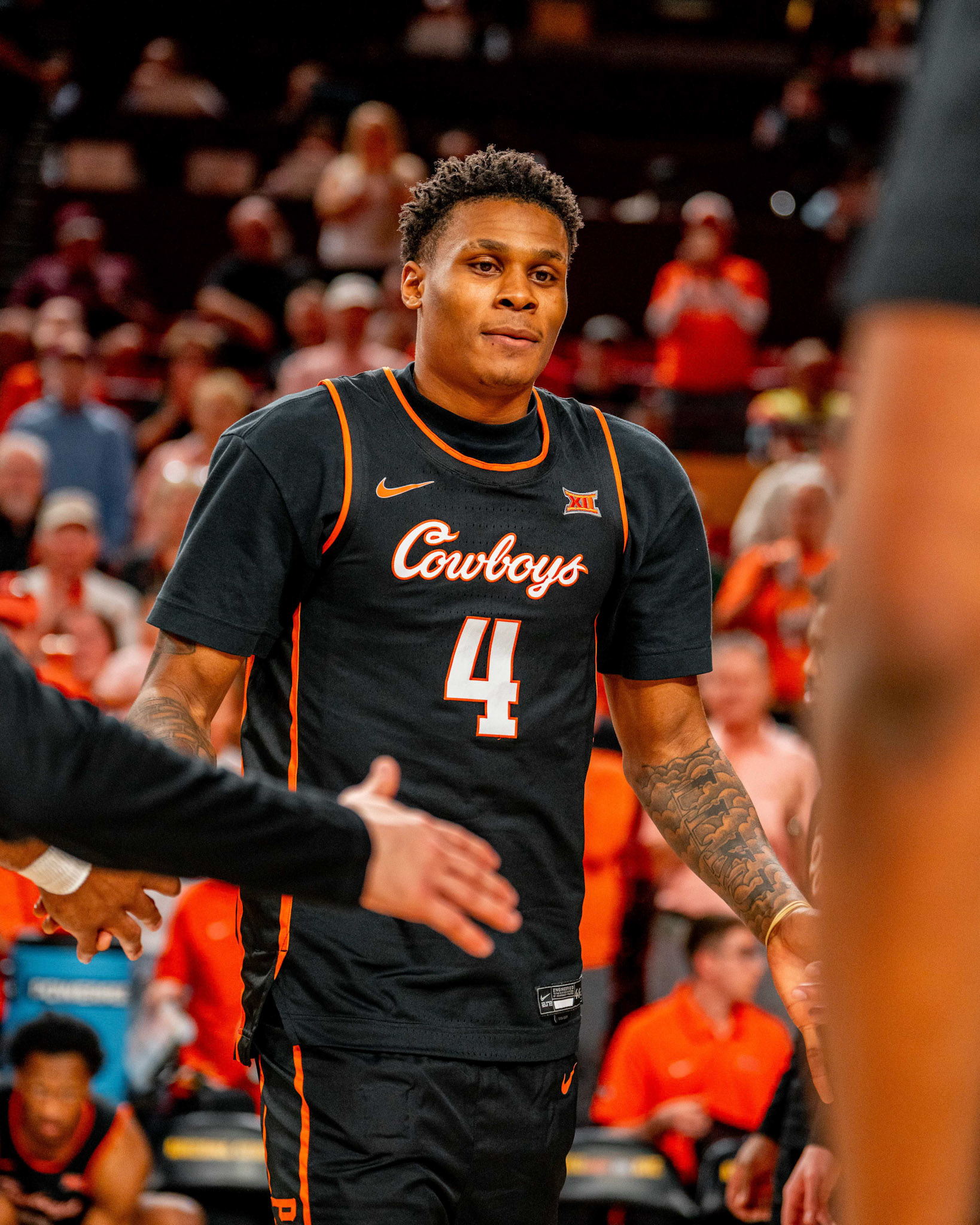 Image Taken at Oklahoma State Mens Basketball at Arizona State University, 10, 02, 2026, Desert Financial Arena, Tempe, Arizona. Carson Skidmore/OSU Athletics