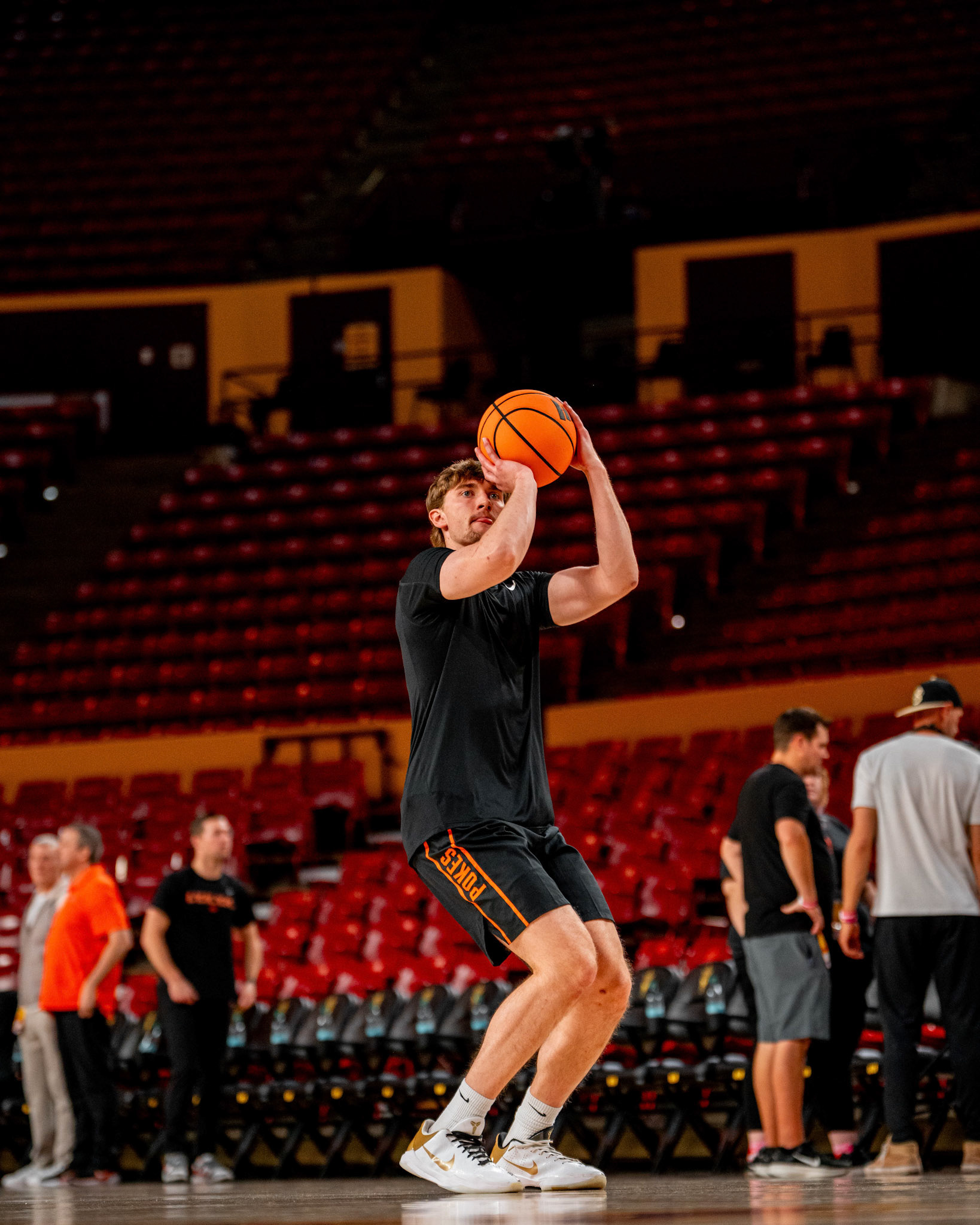 Image Taken at Oklahoma State Mens Basketball at Arizona State University, 10, 02, 2026, Desert Financial Arena, Tempe, Arizona. Carson Skidmore/OSU Athletics