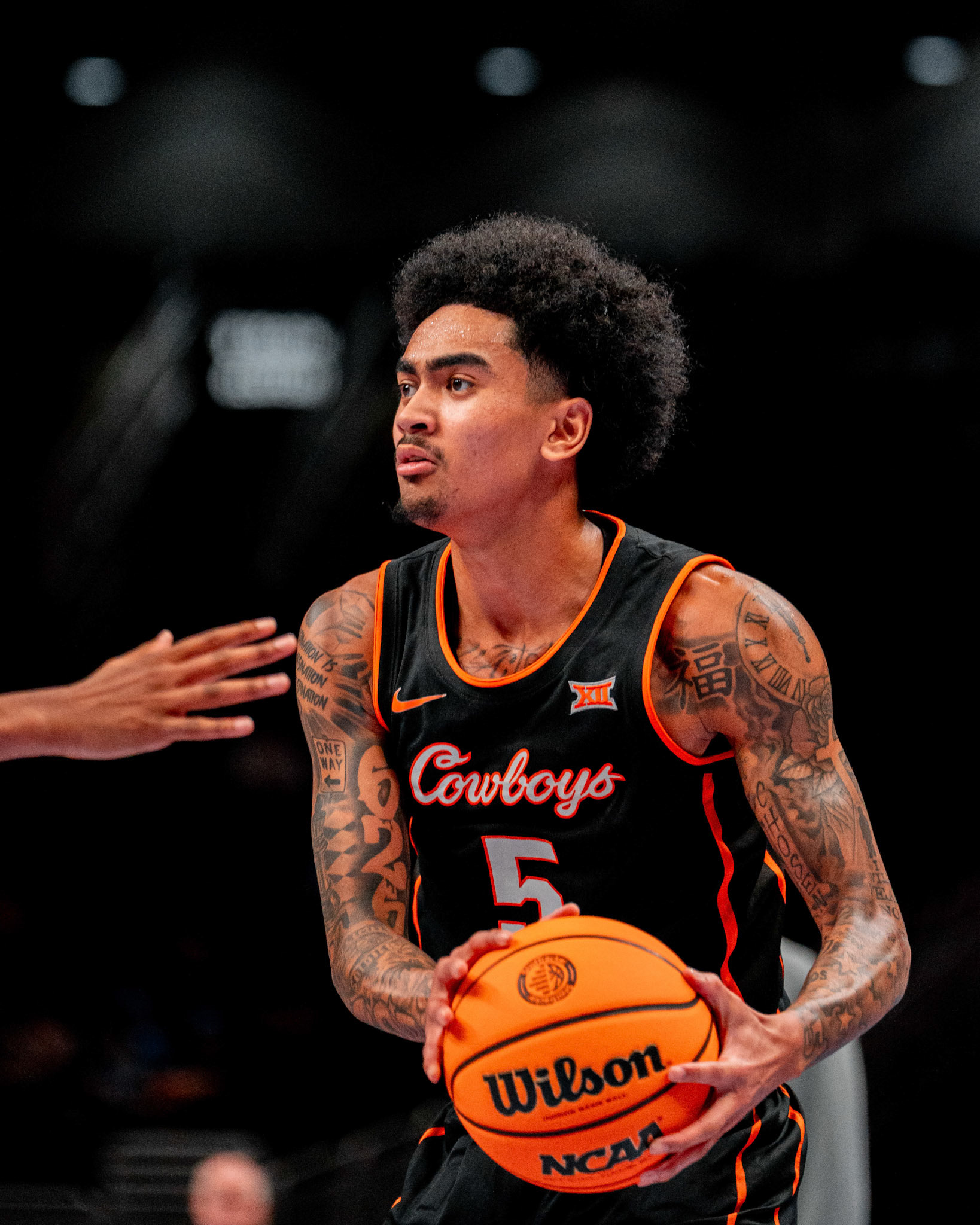 Image Taken at 2026 Phillips 66 Big 12 Men's Basketball Tournament, 11, 03, 2026, T-Mobile Center, Kansas City Missouri. Carson Skidmore/OSU Athletics