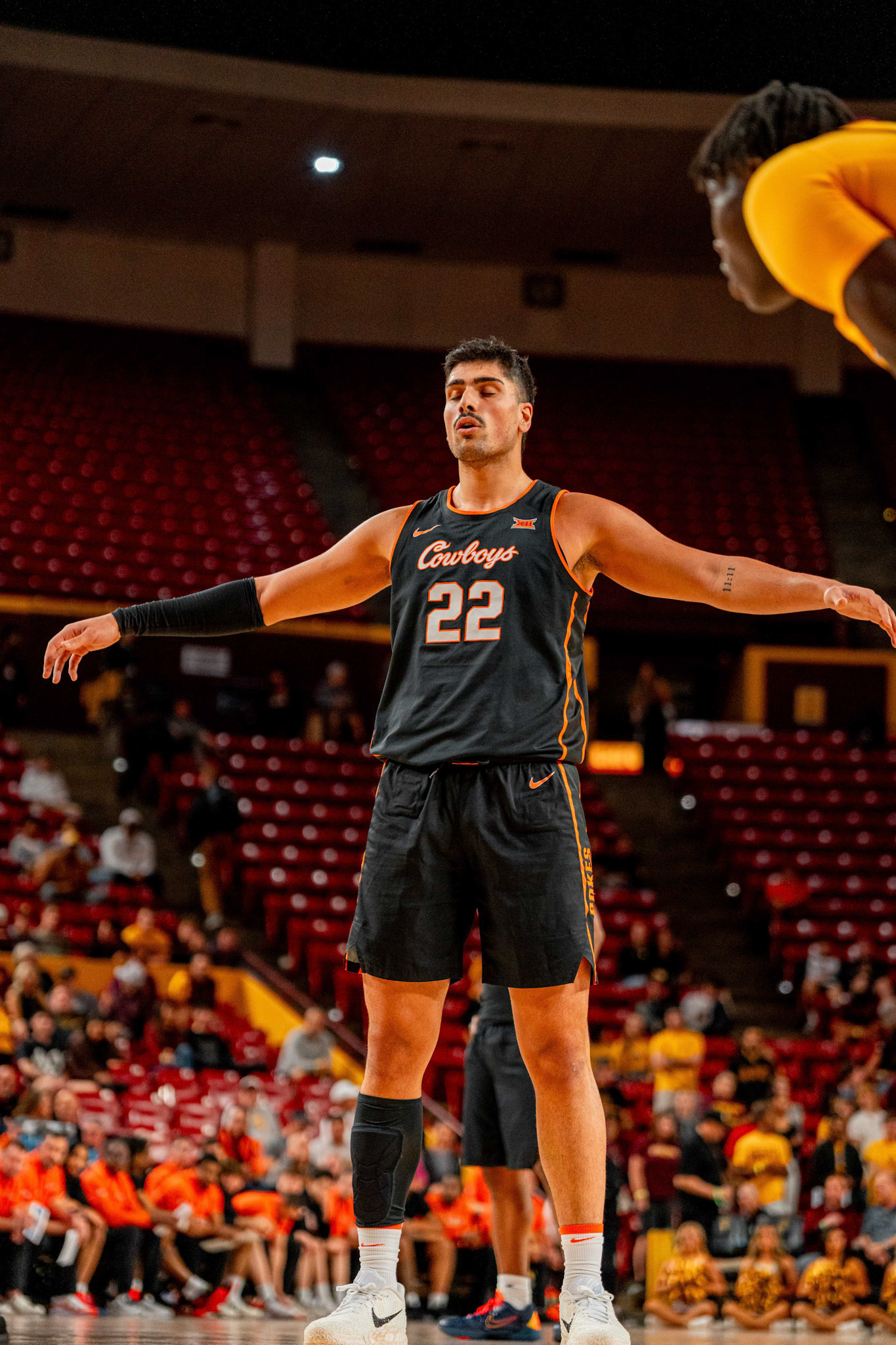 Image Taken at Oklahoma State Mens Basketball at Arizona State University, 10, 02, 2026, Desert Financial Arena, Tempe, Arizona. Carson Skidmore/OSU Athletics