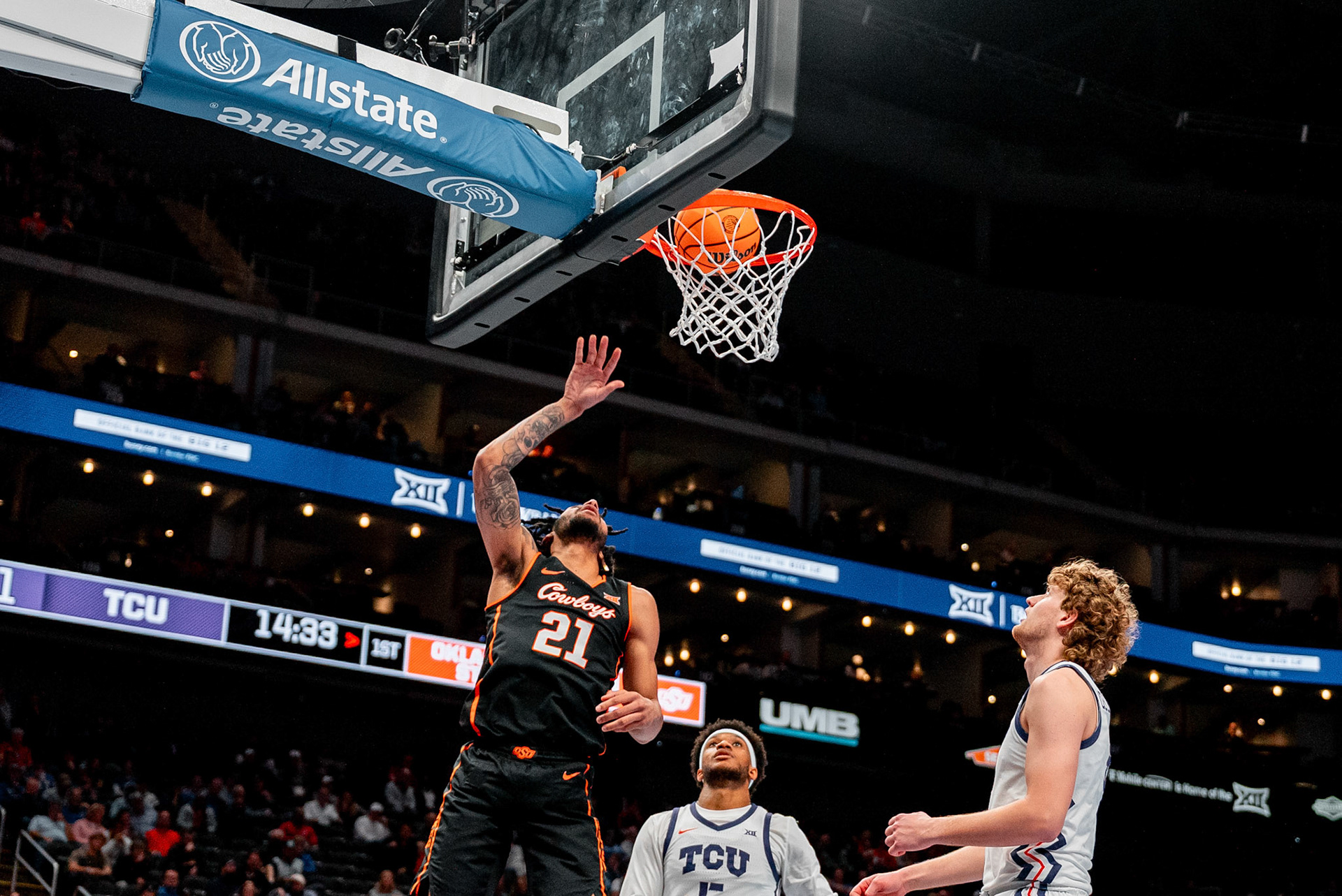 Image Taken at MBB vs TCU (Big 12 Tournamentt, 12, 03, 2026, T-Mobile Center, Kansas City Missouri. Carson Skidmore/OSU Athletics