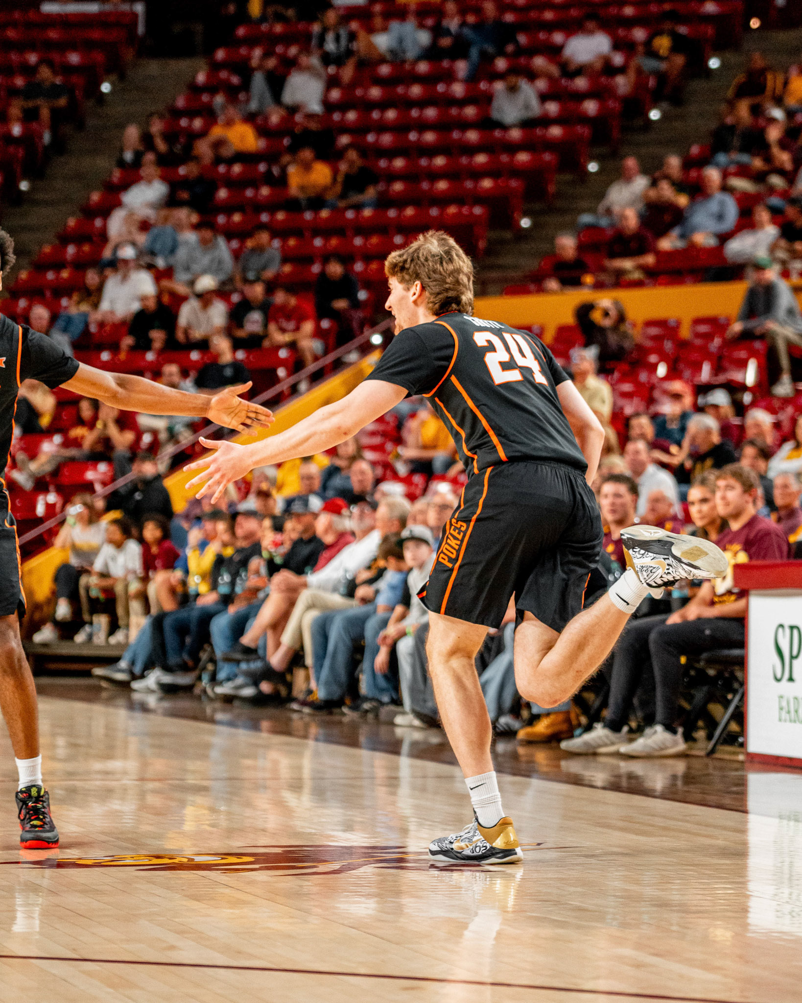 Image Taken at Oklahoma State Mens Basketball at Arizona State University, 10, 02, 2026, Desert Financial Arena, Tempe, Arizona. Carson Skidmore/OSU Athletics