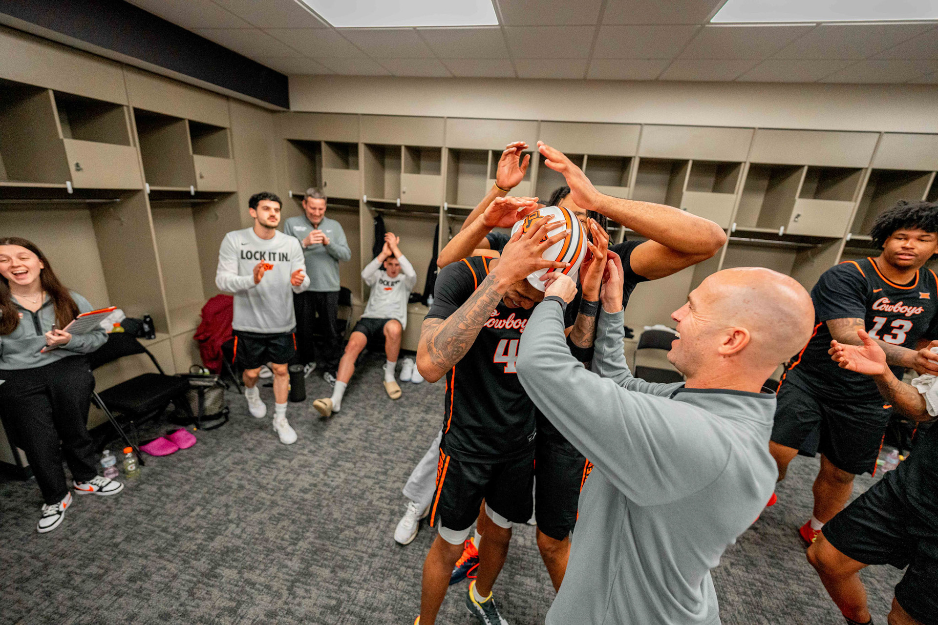 Image Taken at 2026 Phillips 66 Big 12 Men's Basketball Tournament, 11, 03, 2026, T-Mobile Center, Kansas City Missouri. Carson Skidmore/OSU Athletics