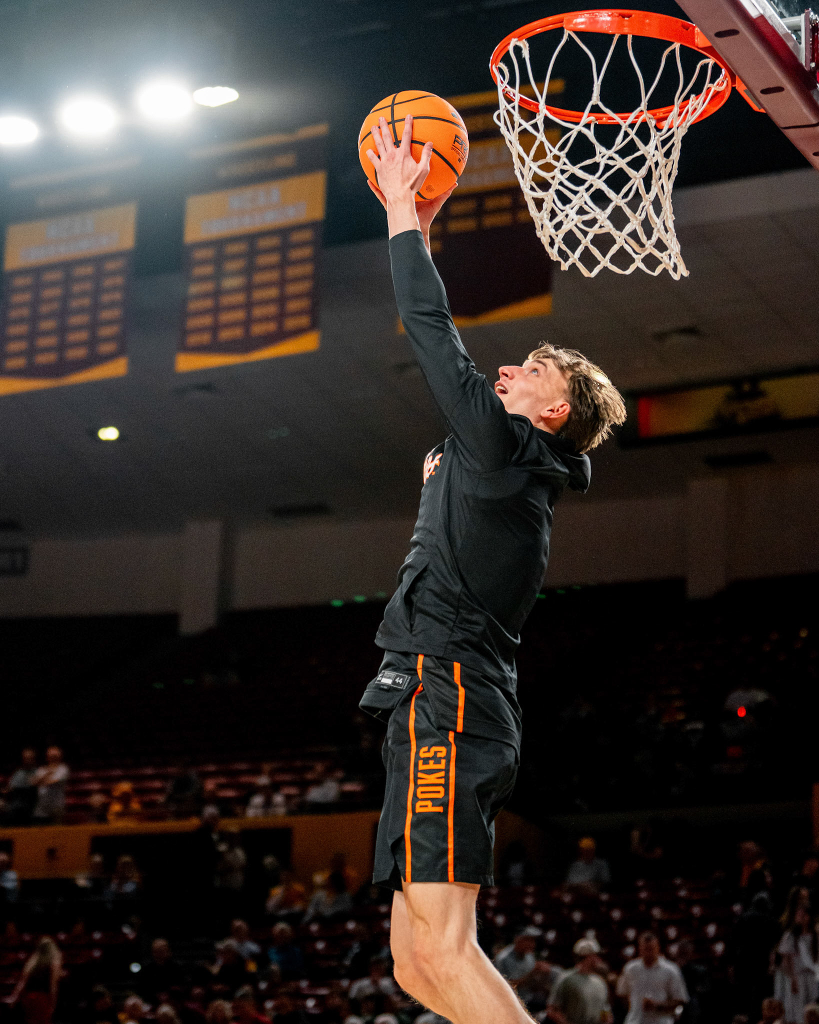 Image Taken at Oklahoma State Mens Basketball at Arizona State University, 10, 02, 2026, Desert Financial Arena, Tempe, Arizona. Carson Skidmore/OSU Athletics