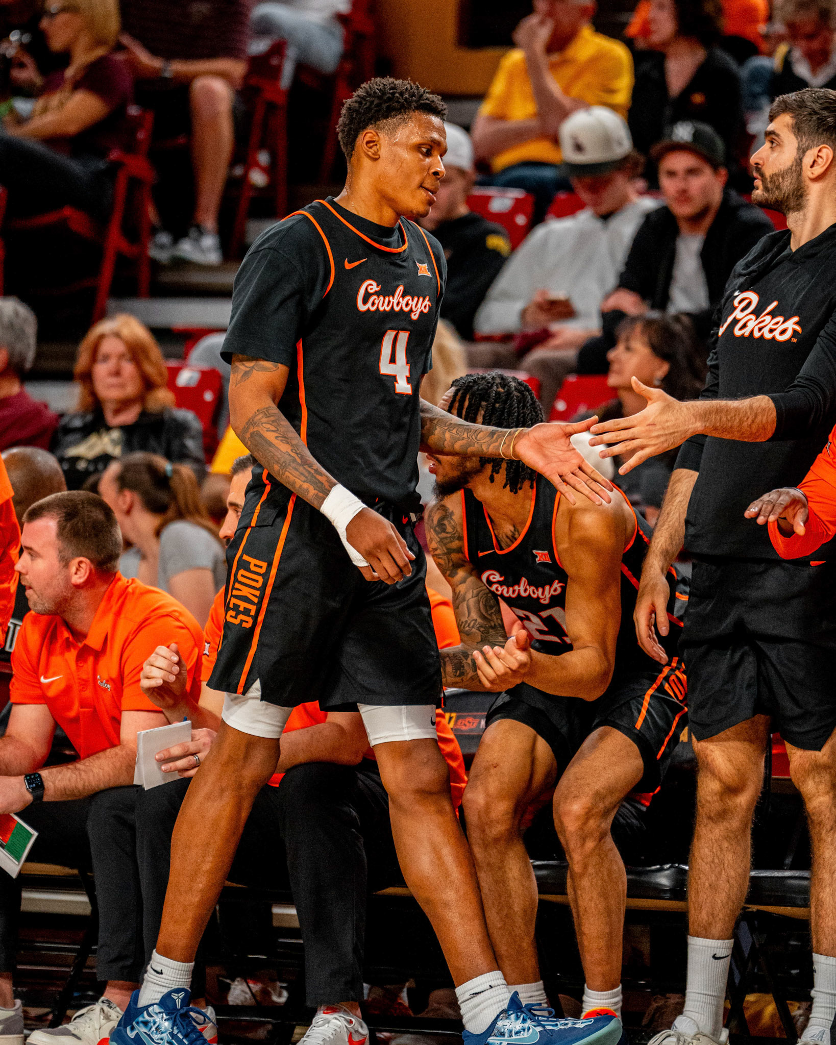 Image Taken at Oklahoma State Mens Basketball at Arizona State University, 10, 02, 2026, Desert Financial Arena, Tempe, Arizona. Carson Skidmore/OSU Athletics