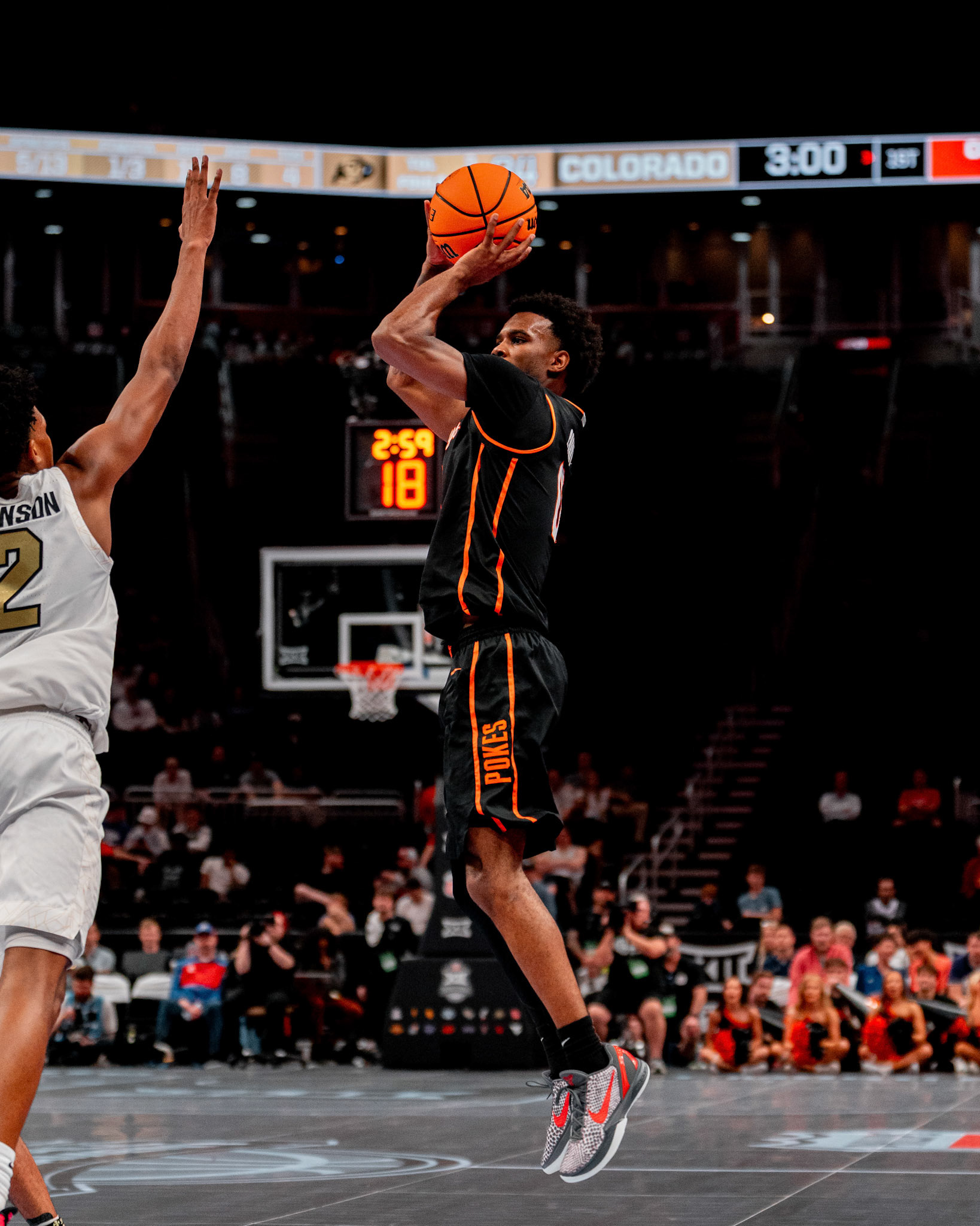 Image Taken at 2026 Phillips 66 Big 12 Men's Basketball Tournament, 11, 03, 2026, T-Mobile Center, Kansas City Missouri. Carson Skidmore/OSU Athletics