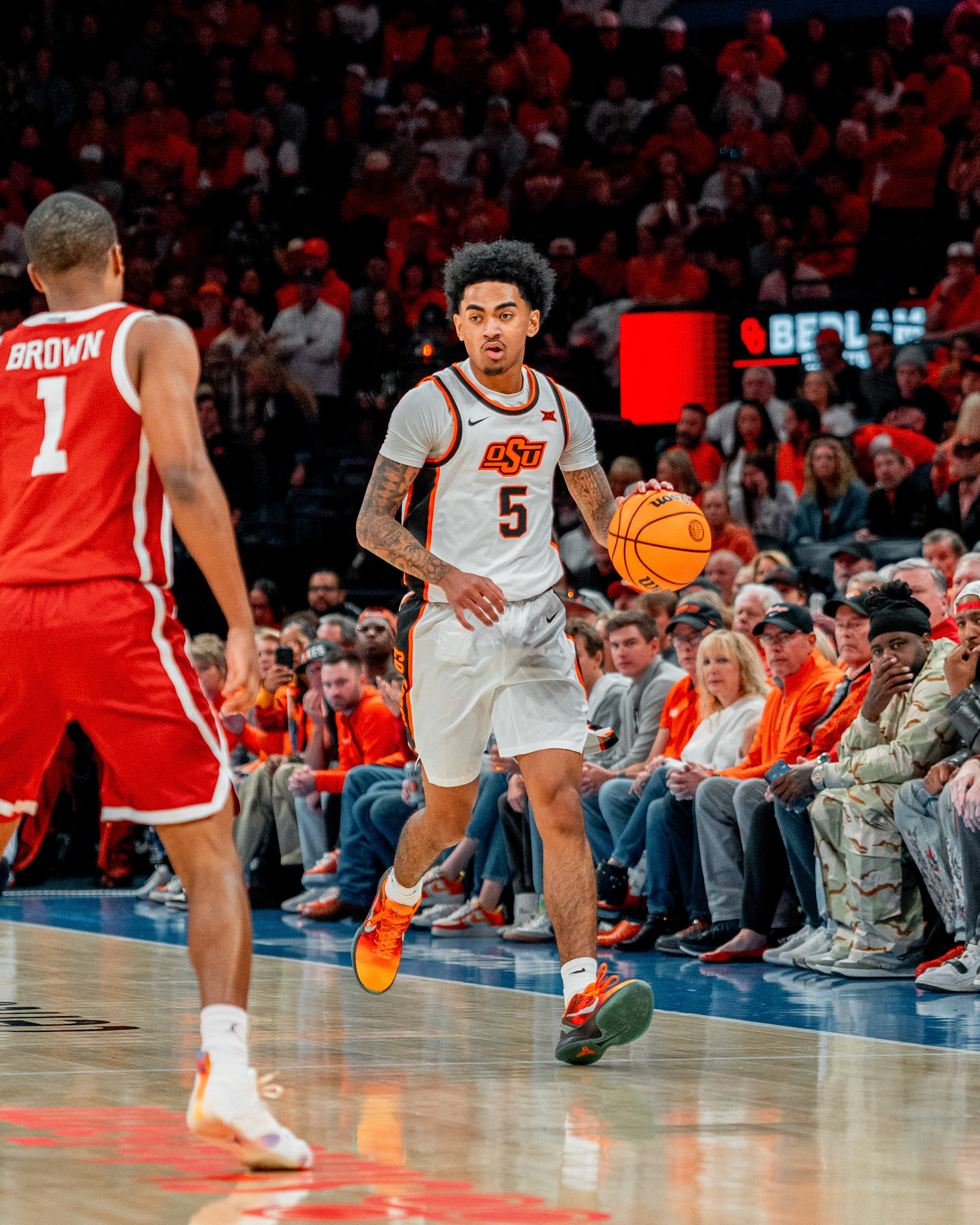 Image Taken at OkState vs Oklahoma, 13, 12, 2025, Paycom Center, Oklahoma City Oklahoma. Carson Skidmore/OSU Athletics