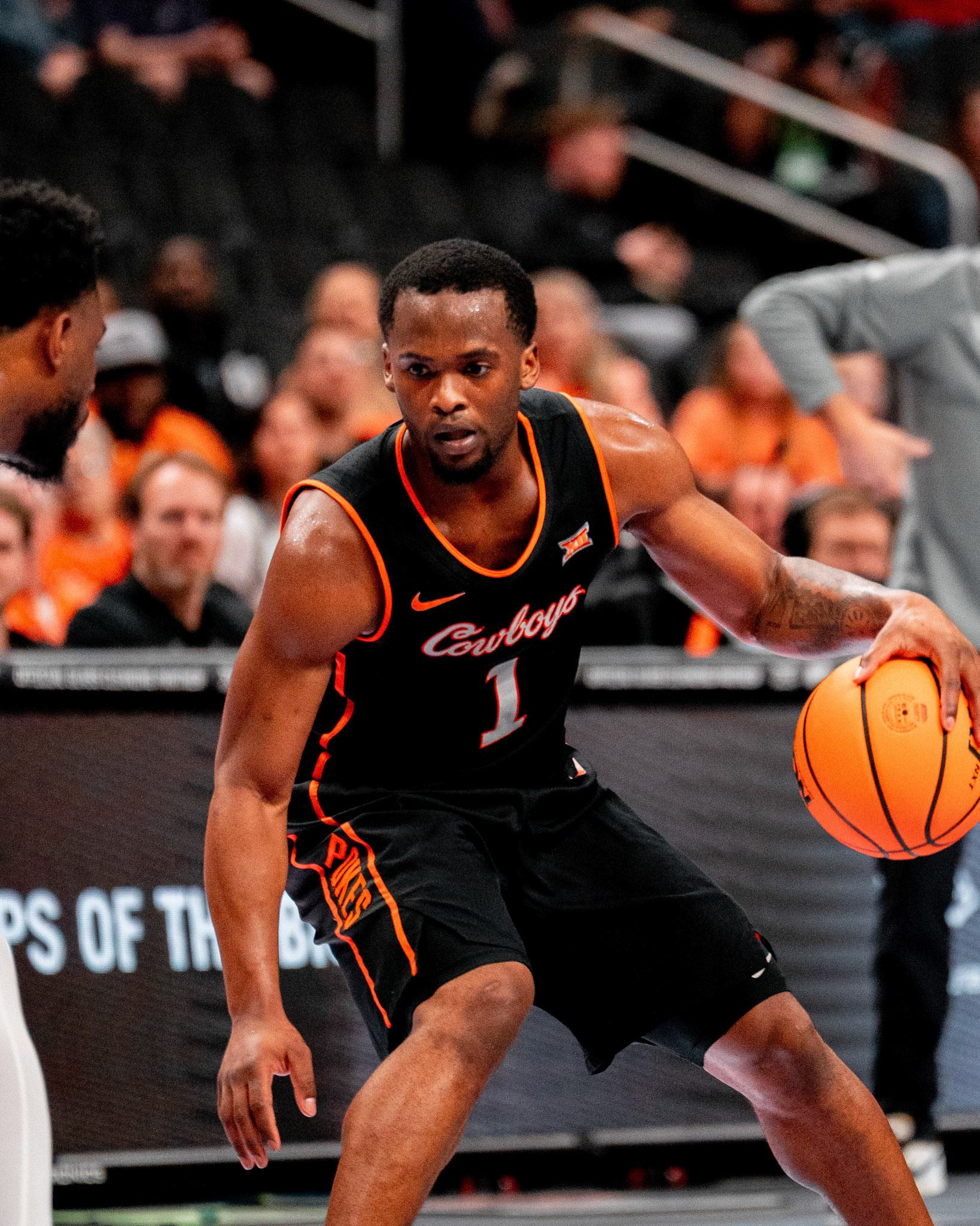 Image Taken at 2026 Phillips 66 Big 12 Men's Basketball Tournament, 11, 03, 2026, T-Mobile Center, Kansas City Missouri. Carson Skidmore/OSU Athletics