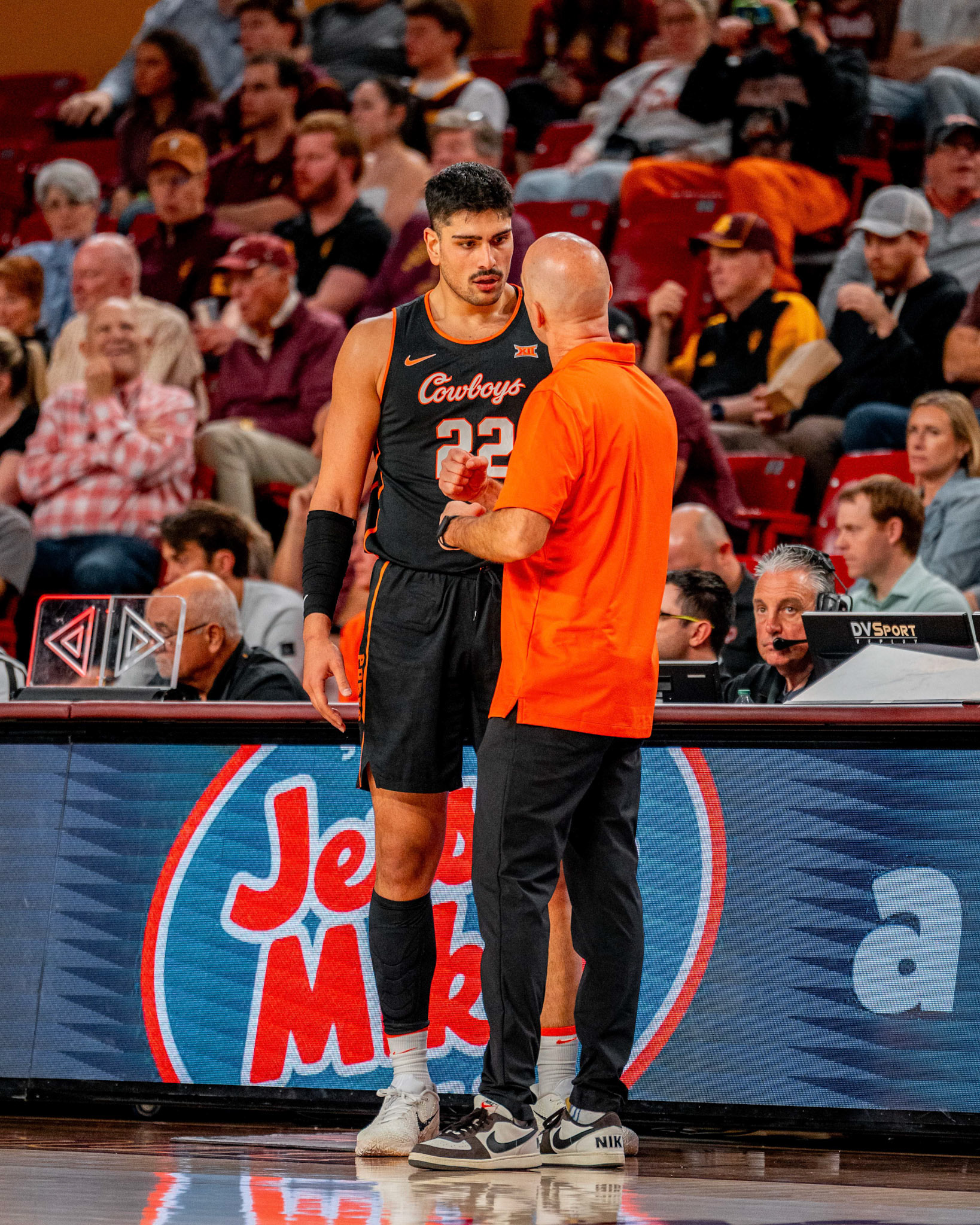 Image Taken at Oklahoma State Mens Basketball at Arizona State University, 10, 02, 2026, Desert Financial Arena, Tempe, Arizona. Carson Skidmore/OSU Athletics