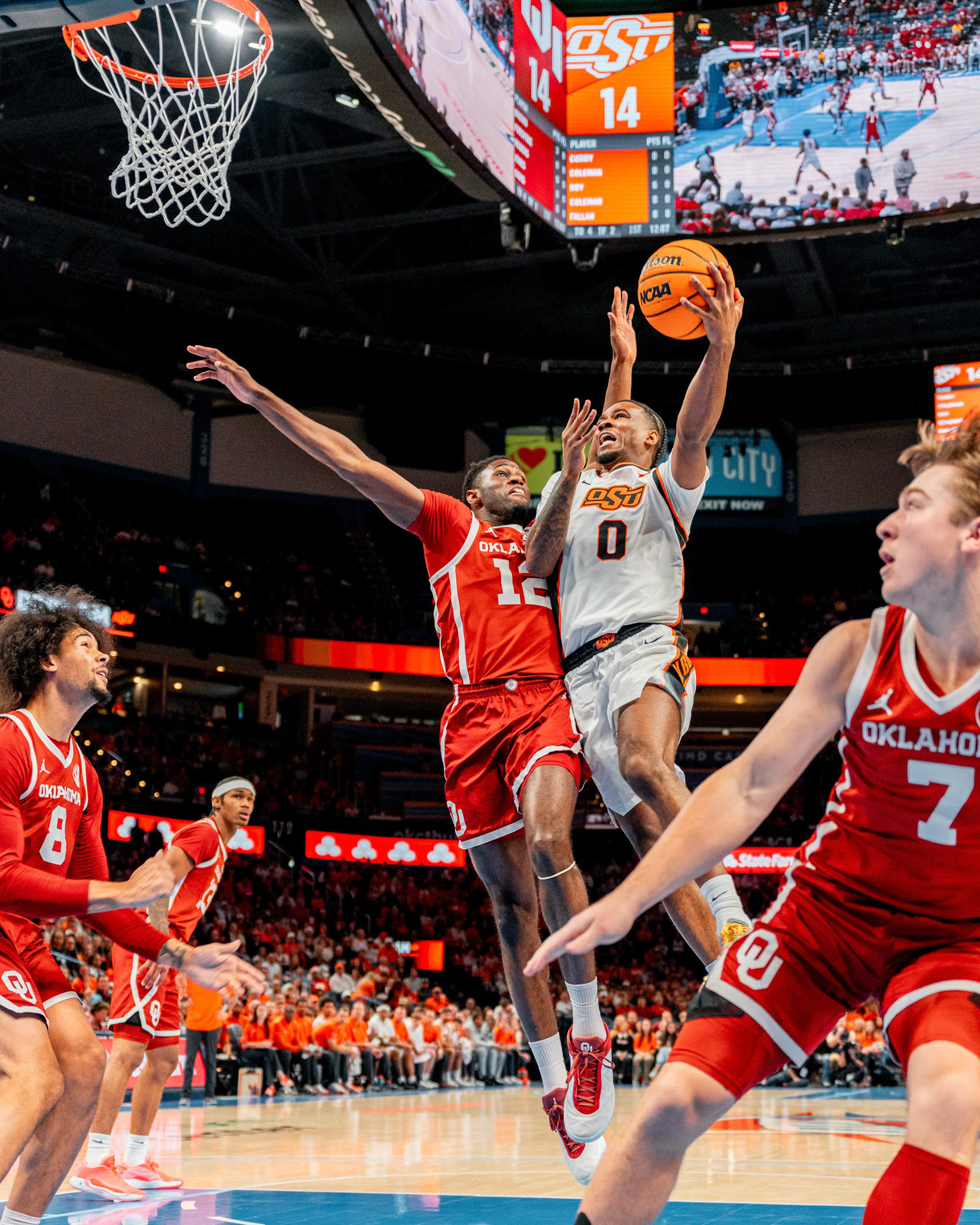 Image Taken at OkState vs Oklahoma, 13, 12, 2025, Paycom Center, Oklahoma City Oklahoma. Carson Skidmore/OSU Athletics