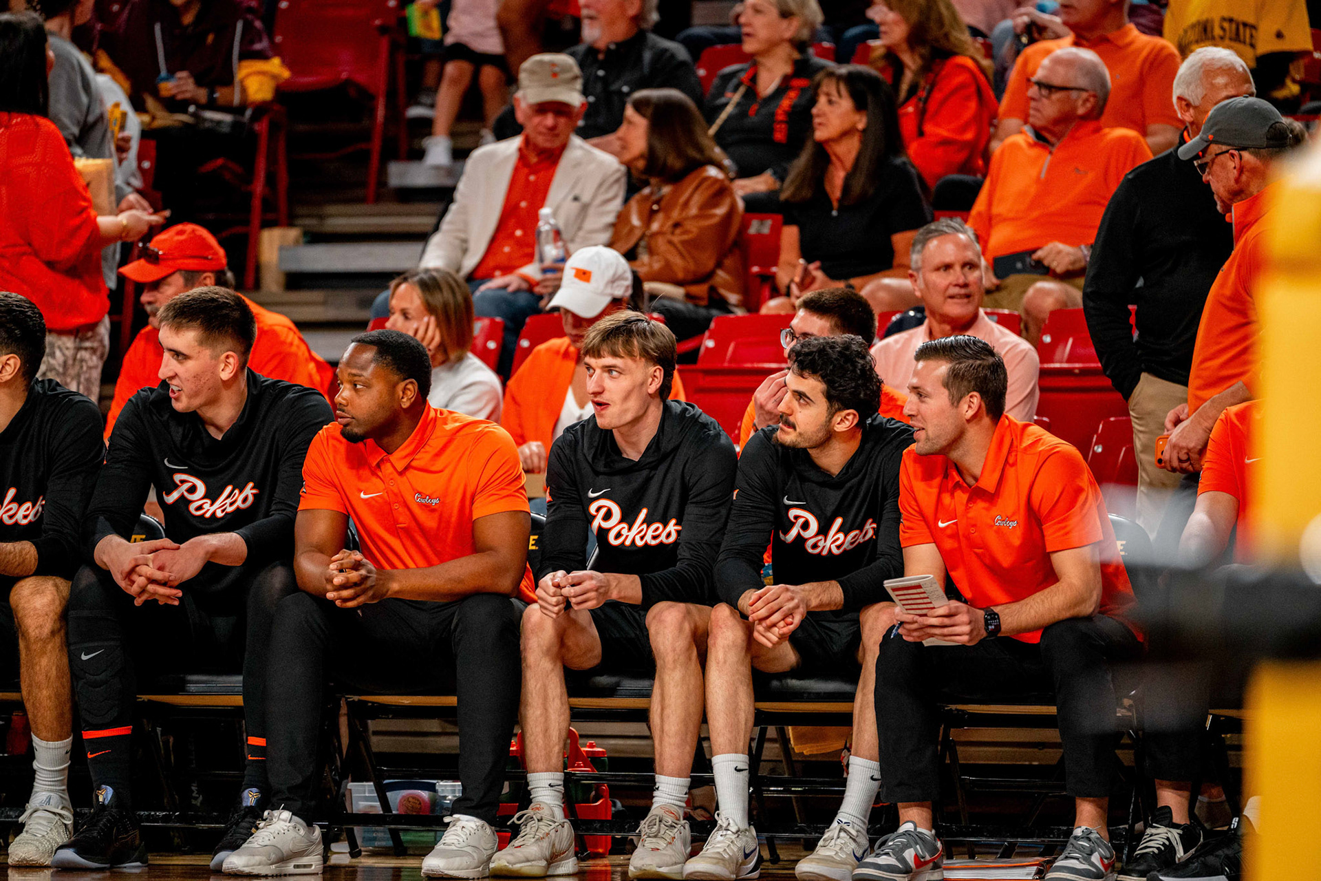 Image Taken at Oklahoma State Mens Basketball at Arizona State University, 10, 02, 2026, Desert Financial Arena, Tempe, Arizona. Carson Skidmore/OSU Athletics