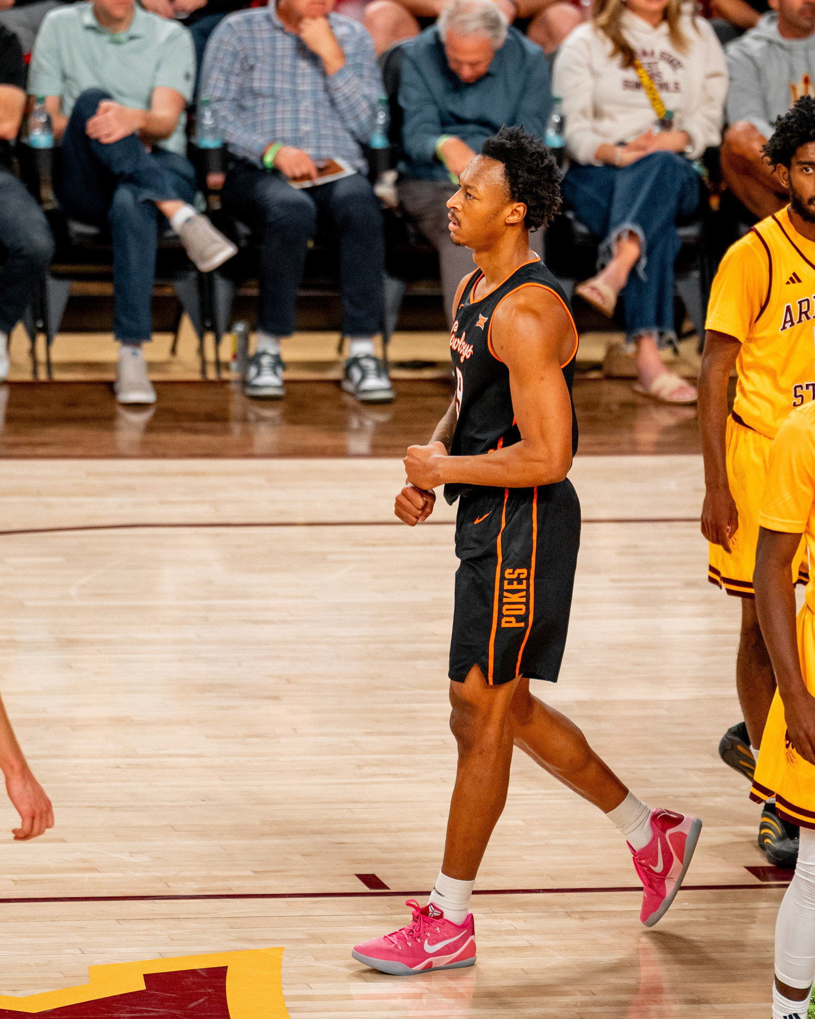 Image Taken at Oklahoma State Mens Basketball at Arizona State University, 10, 02, 2026, Desert Financial Arena, Tempe, Arizona. Carson Skidmore/OSU Athletics