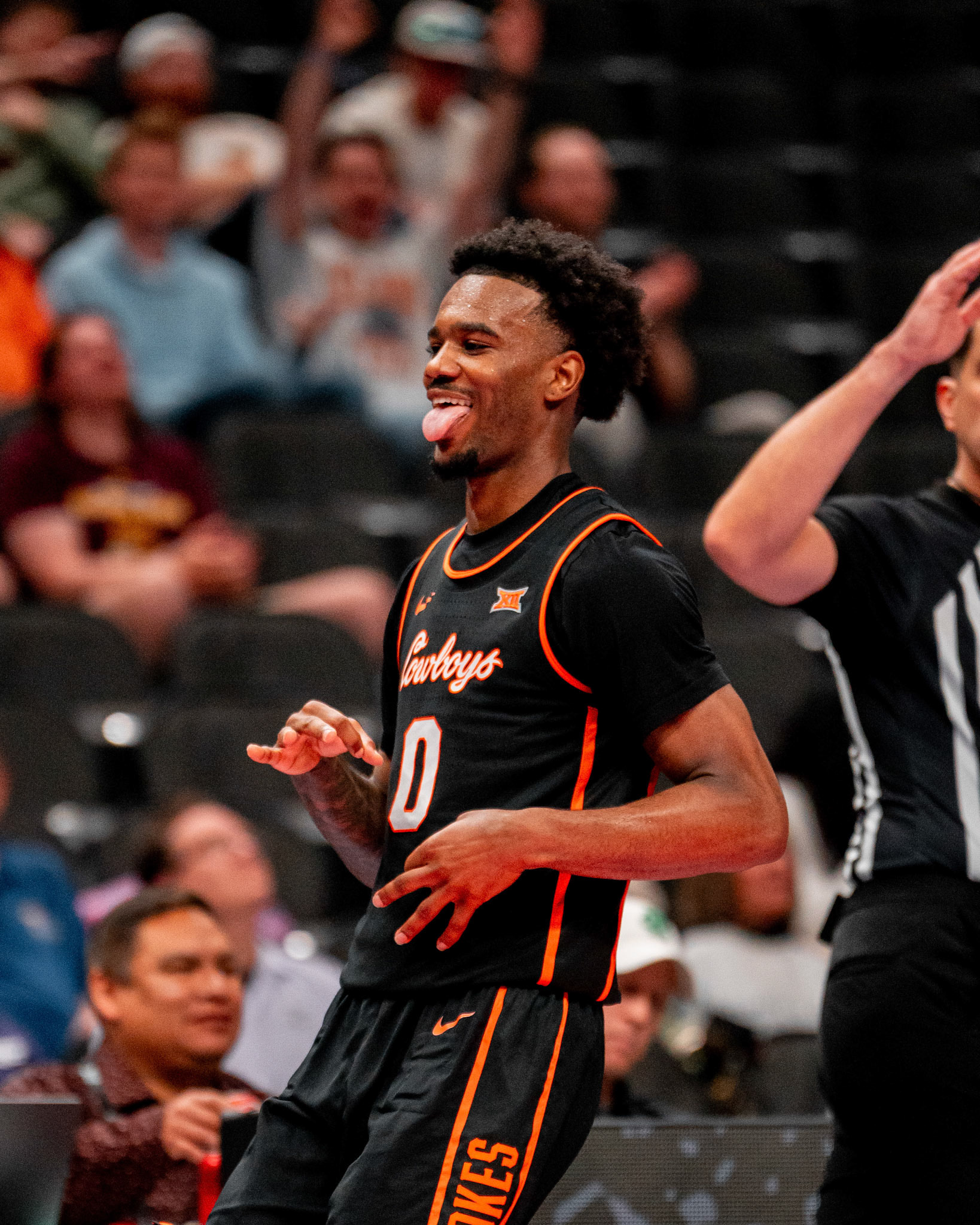 Image Taken at 2026 Phillips 66 Big 12 Men's Basketball Tournament, 11, 03, 2026, T-Mobile Center, Kansas City Missouri. Carson Skidmore/OSU Athletics