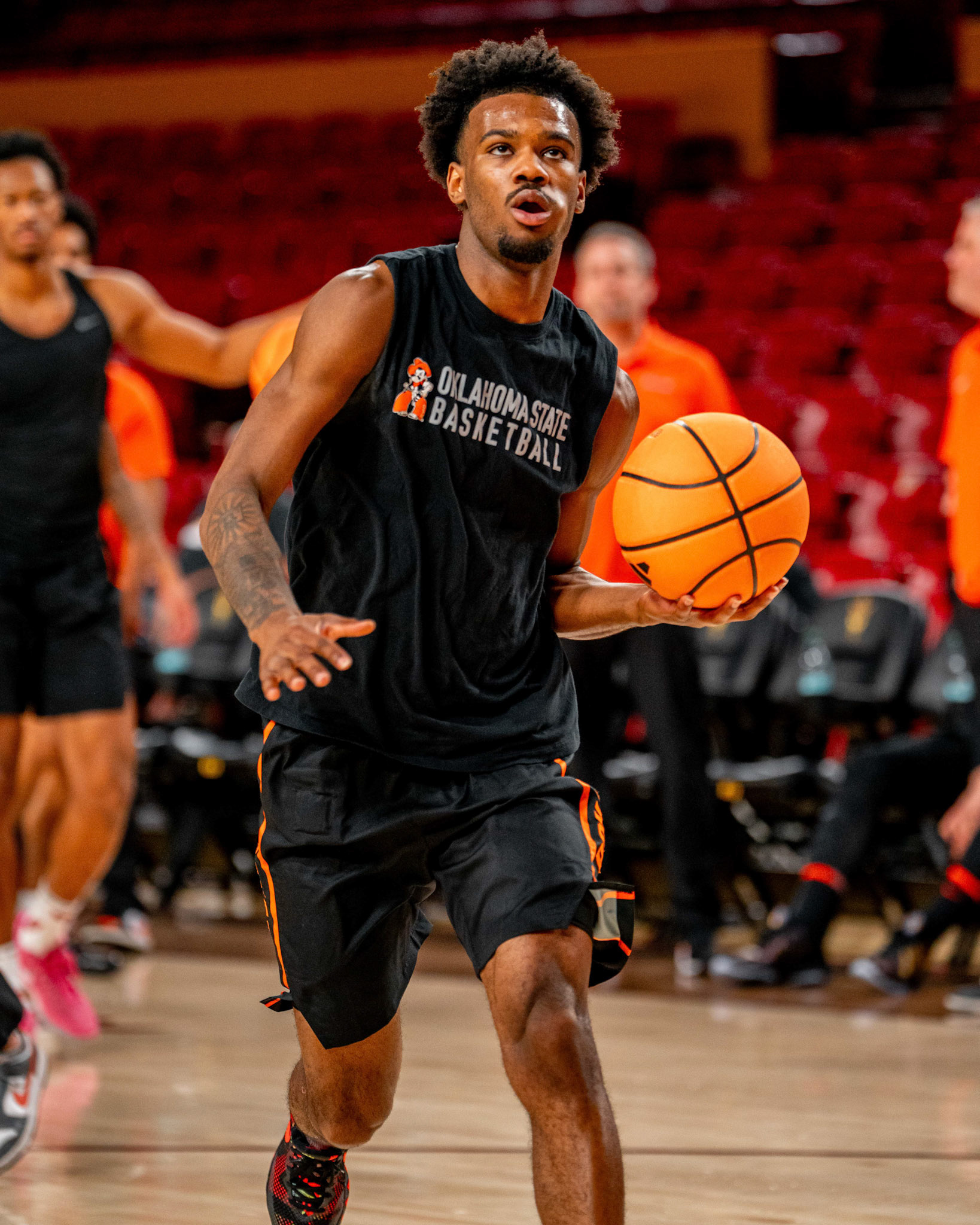 Image Taken at Oklahoma State Mens Basketball at Arizona State University, 10, 02, 2026, Desert Financial Arena, Tempe, Arizona. Carson Skidmore/OSU Athletics