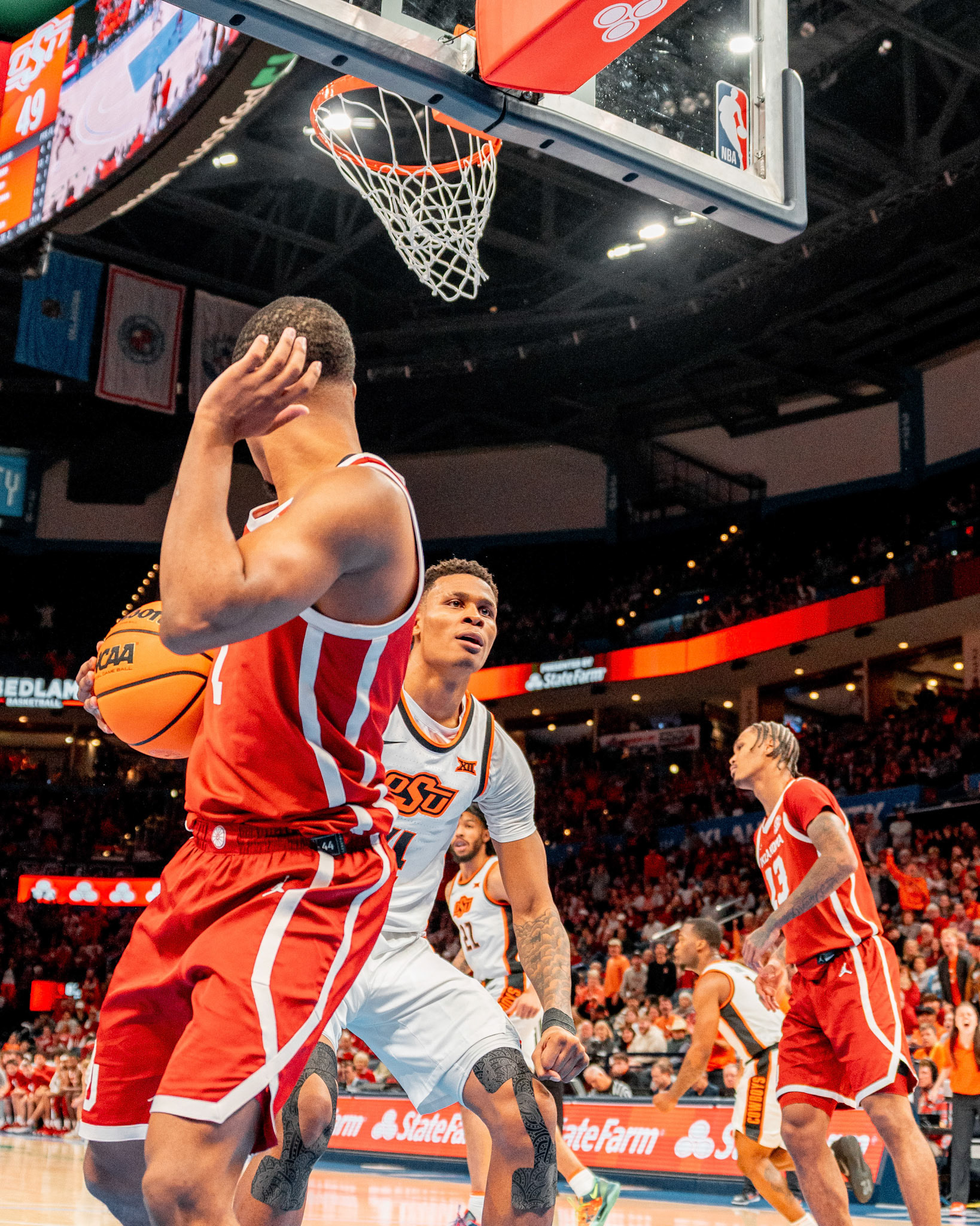 Image Taken at OkState vs Oklahoma, 13, 12, 2025, Paycom Center, Oklahoma City Oklahoma. Carson Skidmore/OSU Athletics