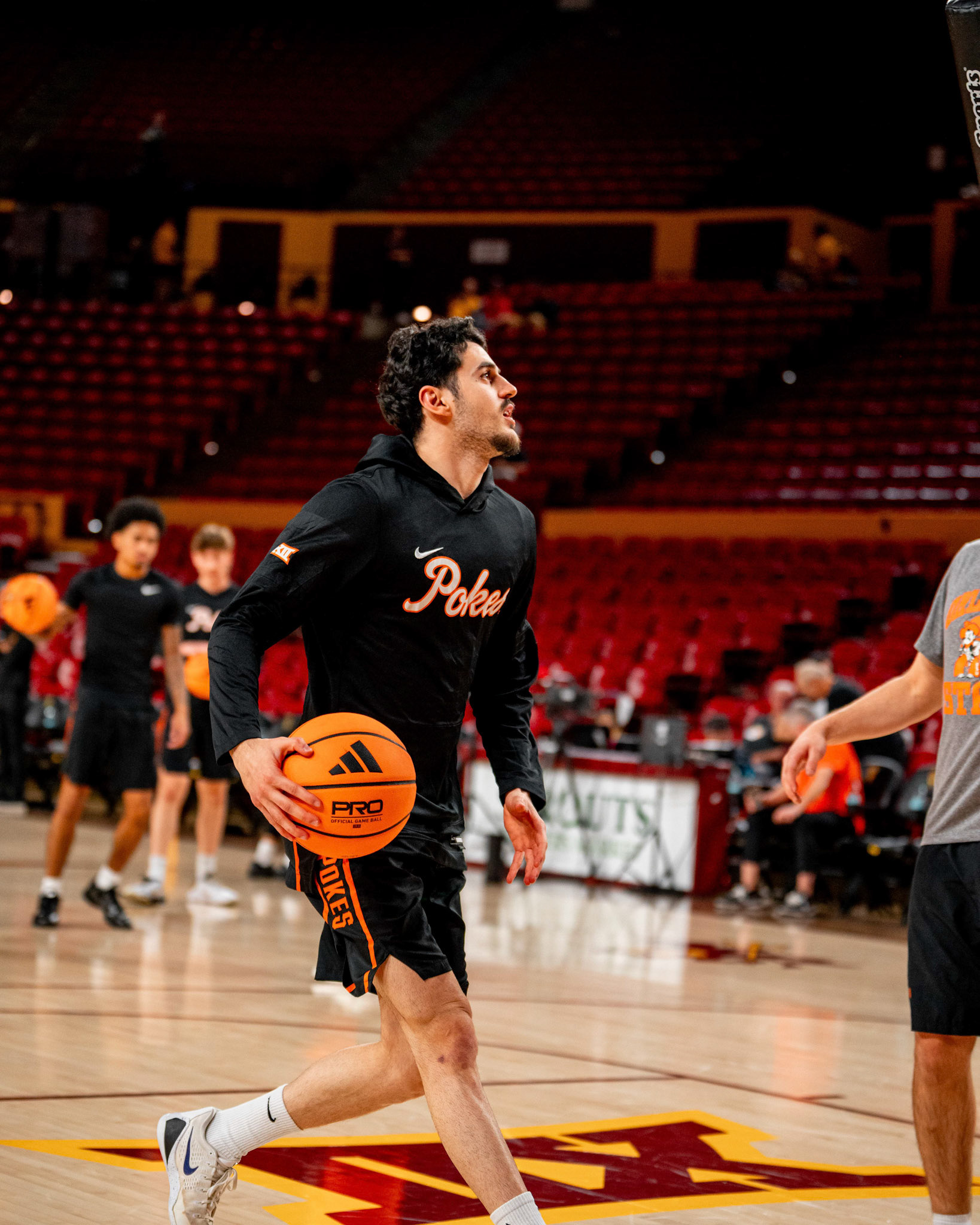 Image Taken at Oklahoma State Mens Basketball at Arizona State University, 10, 02, 2026, Desert Financial Arena, Tempe, Arizona. Carson Skidmore/OSU Athletics
