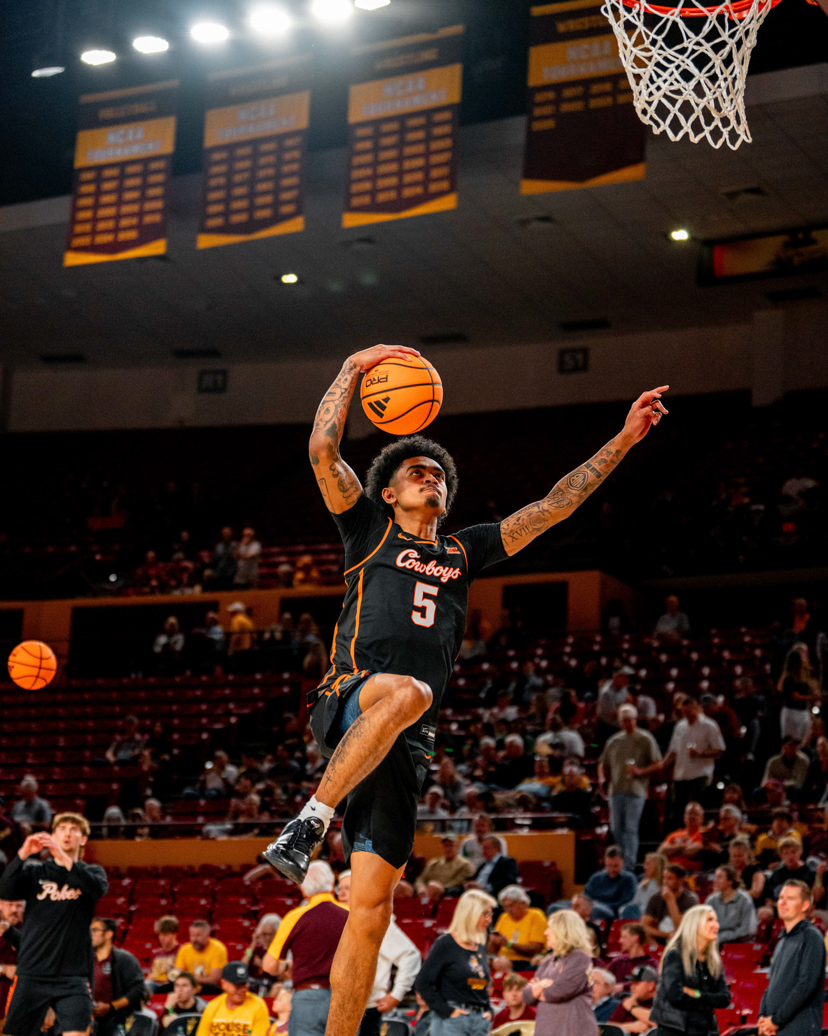 Image Taken at Oklahoma State Mens Basketball at Arizona State University, 10, 02, 2026, Desert Financial Arena, Tempe, Arizona. Carson Skidmore/OSU Athletics