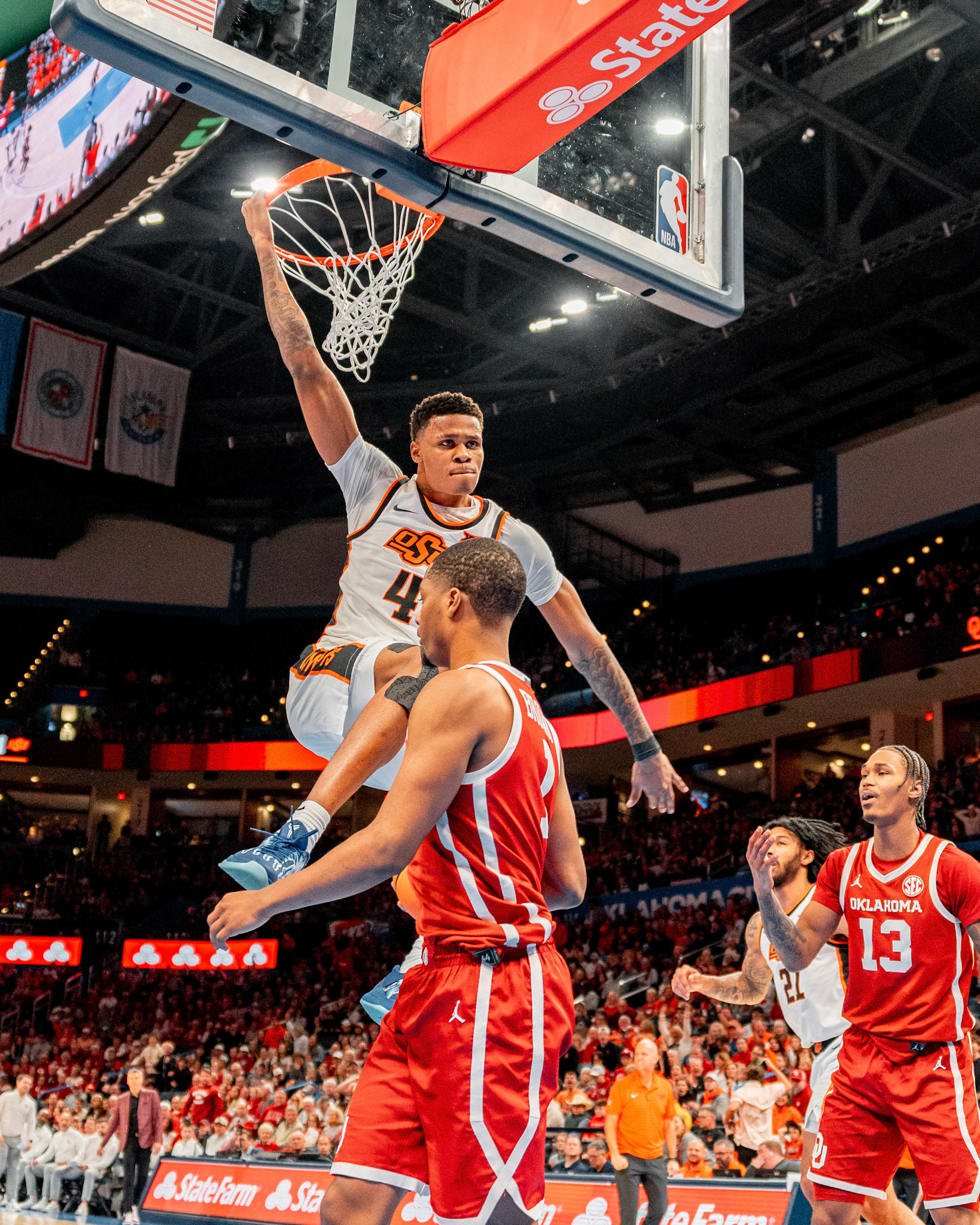 Image Taken at OkState vs Oklahoma, 13, 12, 2025, Paycom Center, Oklahoma City Oklahoma. Carson Skidmore/OSU Athletics