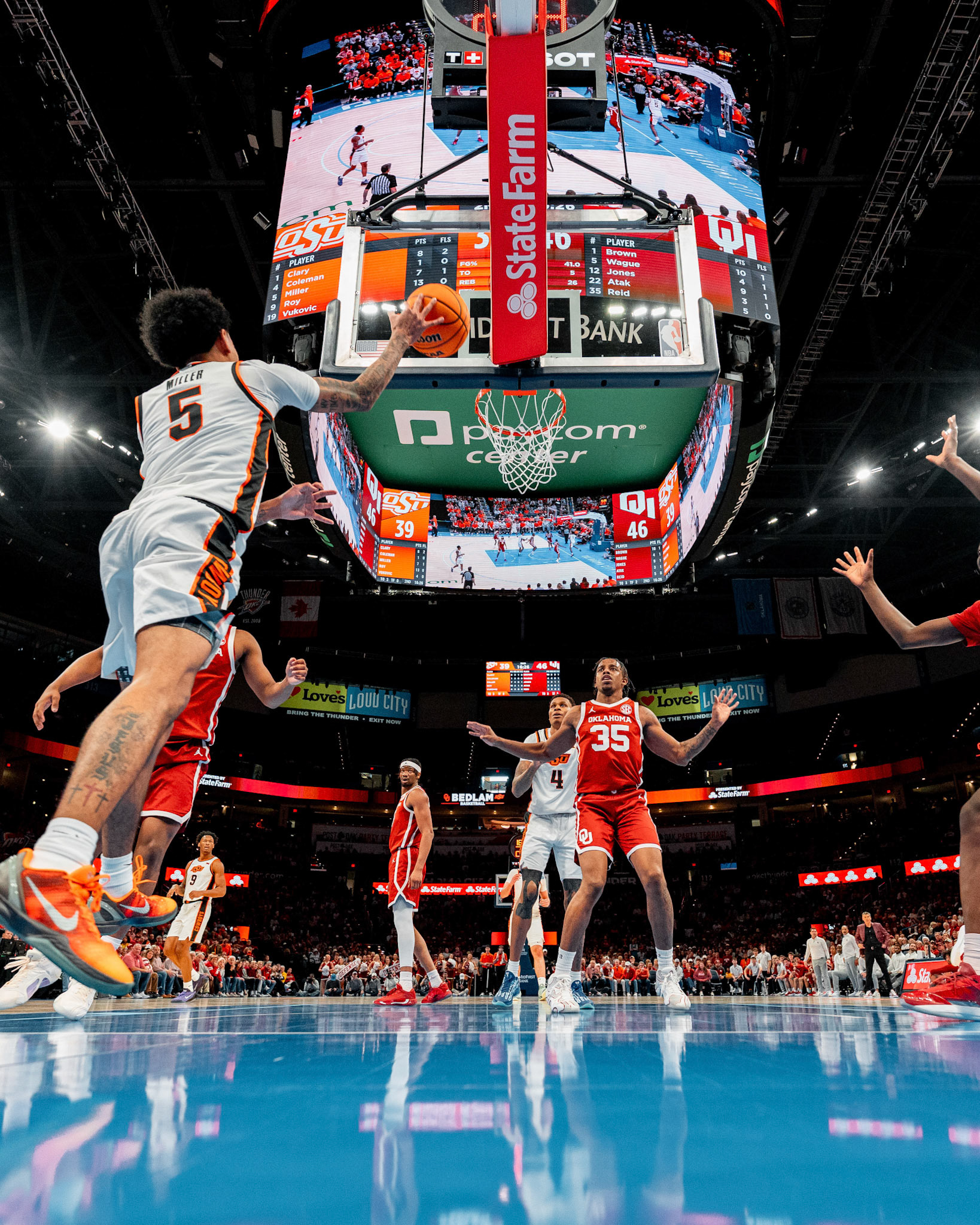 Image Taken at OkState vs Oklahoma, 13, 12, 2025, Paycom Center, Oklahoma City Oklahoma. Carson Skidmore/OSU Athletics