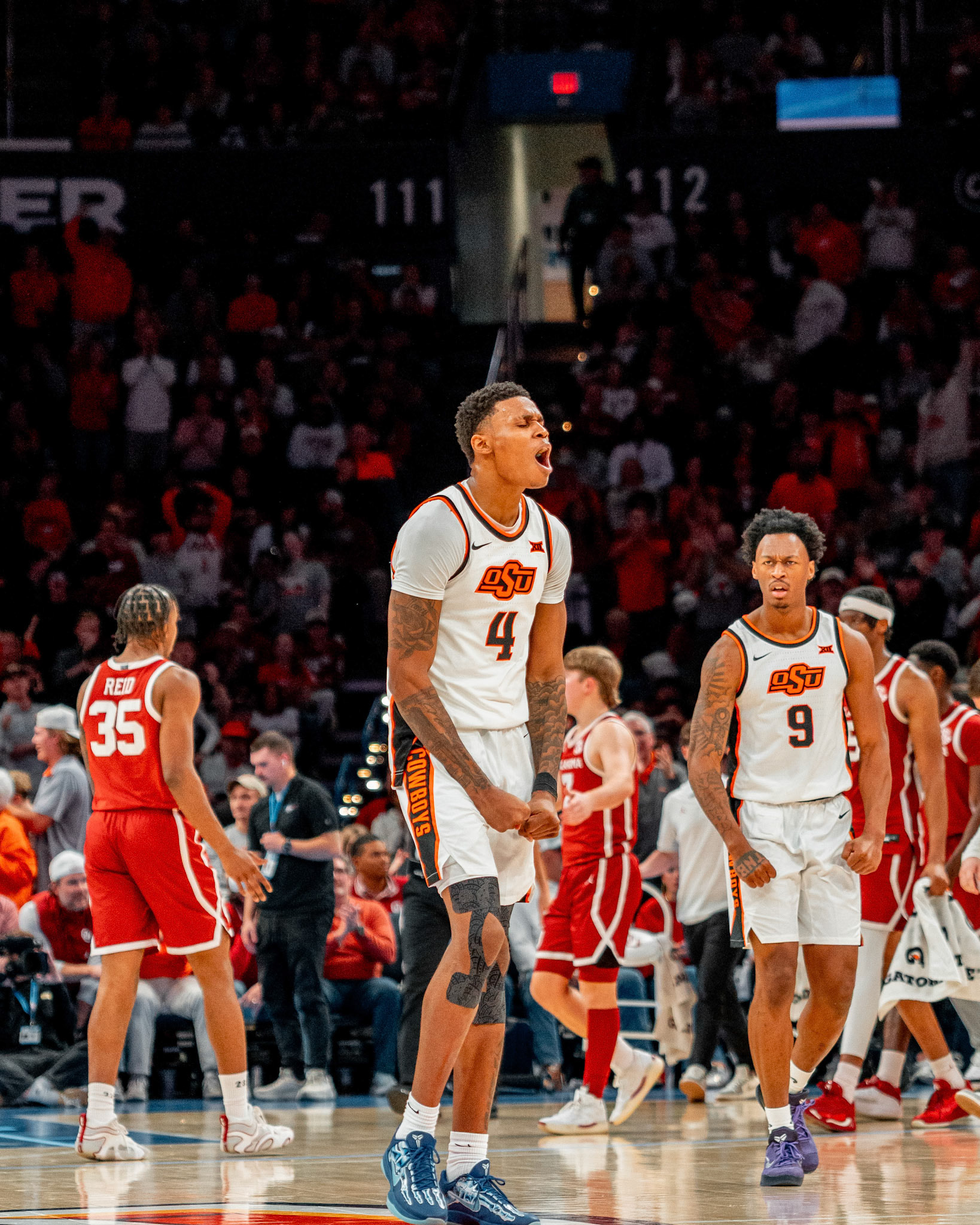 Image Taken at OkState vs Oklahoma, 13, 12, 2025, Paycom Center, Oklahoma City Oklahoma. Carson Skidmore/OSU Athletics