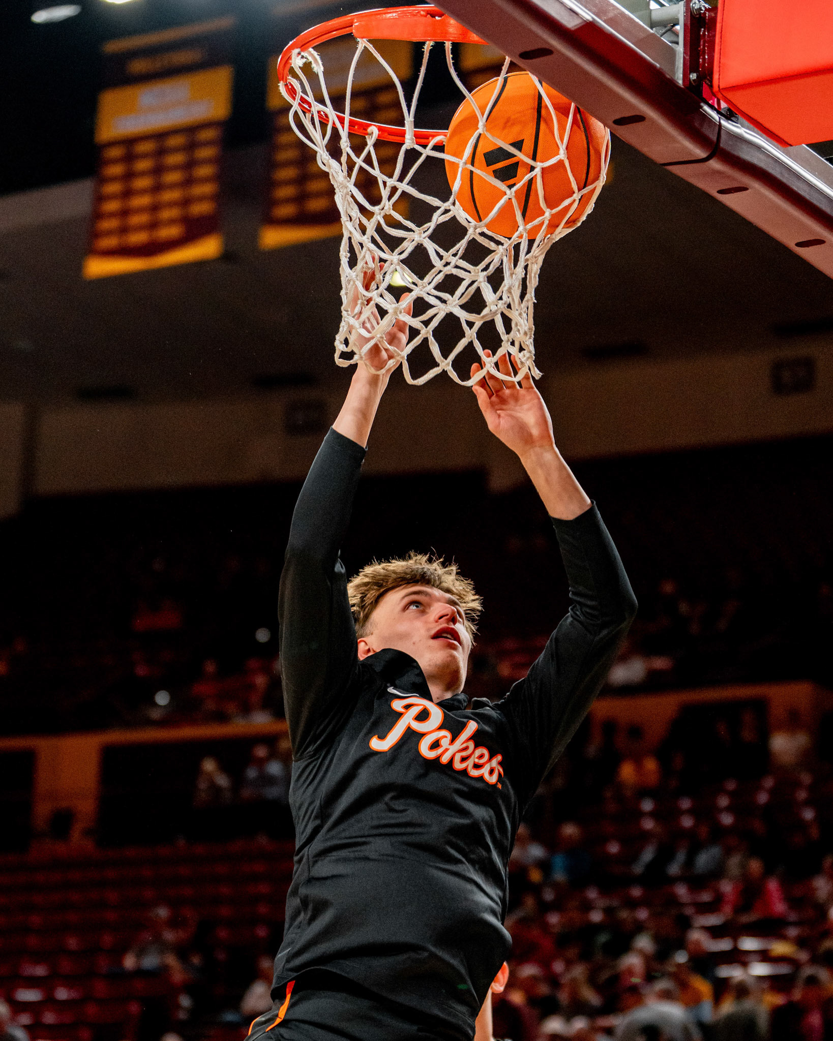 Image Taken at Oklahoma State Mens Basketball at Arizona State University, 10, 02, 2026, Desert Financial Arena, Tempe, Arizona. Carson Skidmore/OSU Athletics