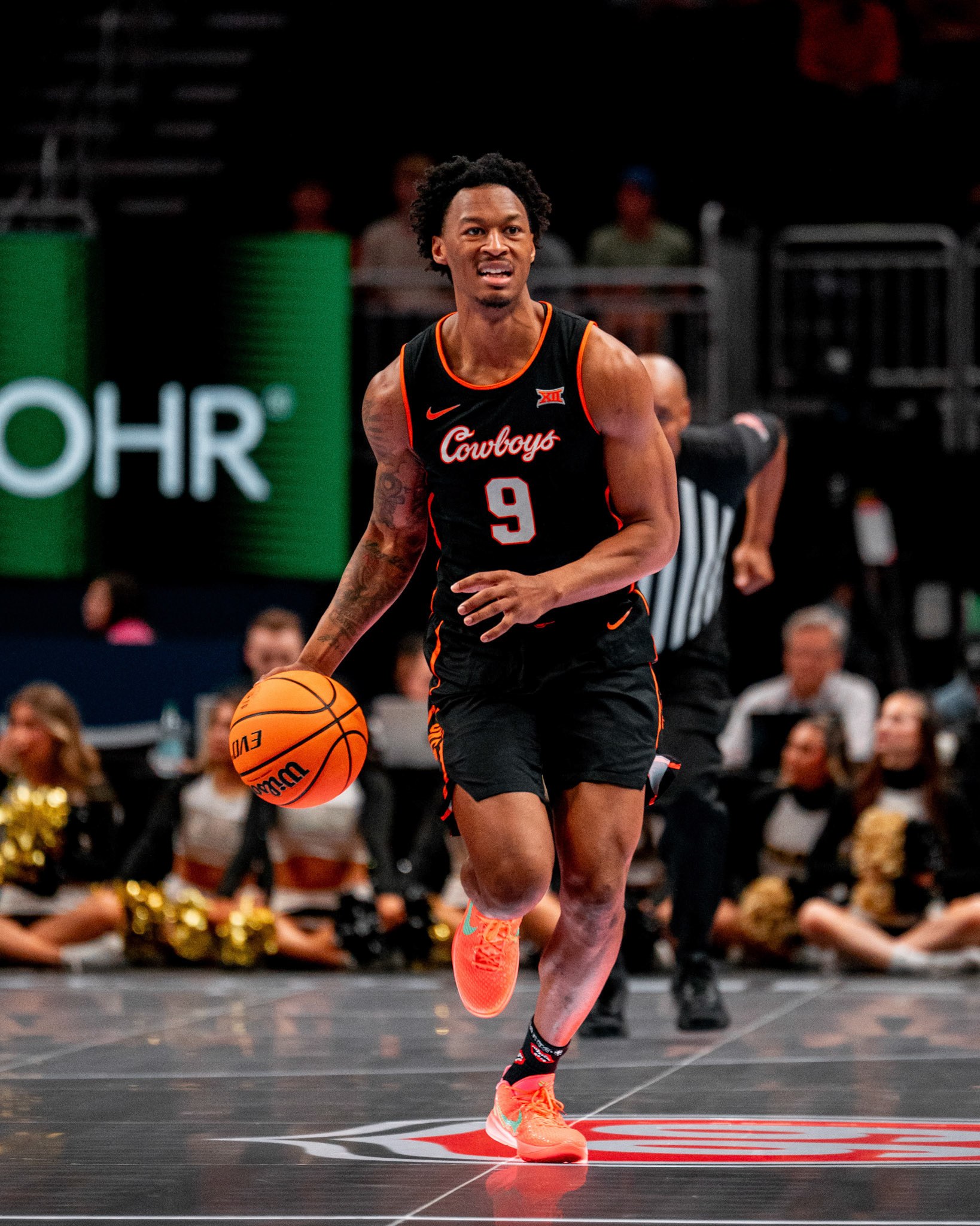 Image Taken at 2026 Phillips 66 Big 12 Men's Basketball Tournament, 11, 03, 2026, T-Mobile Center, Kansas City Missouri. Carson Skidmore/OSU Athletics