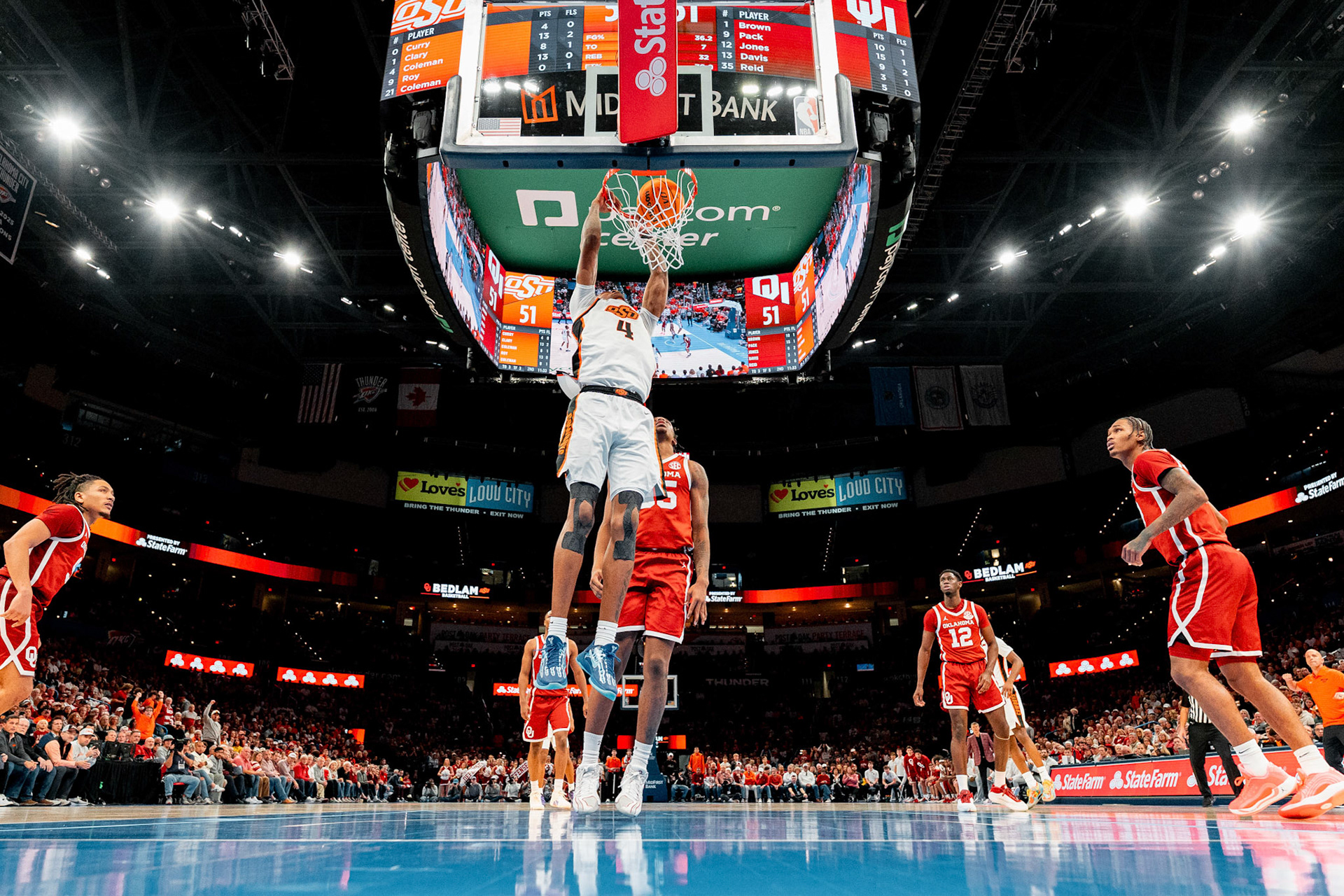 Image Taken at OkState vs Oklahoma, 13, 12, 2025, Paycom Center, Oklahoma City Oklahoma. Carson Skidmore/OSU Athletics