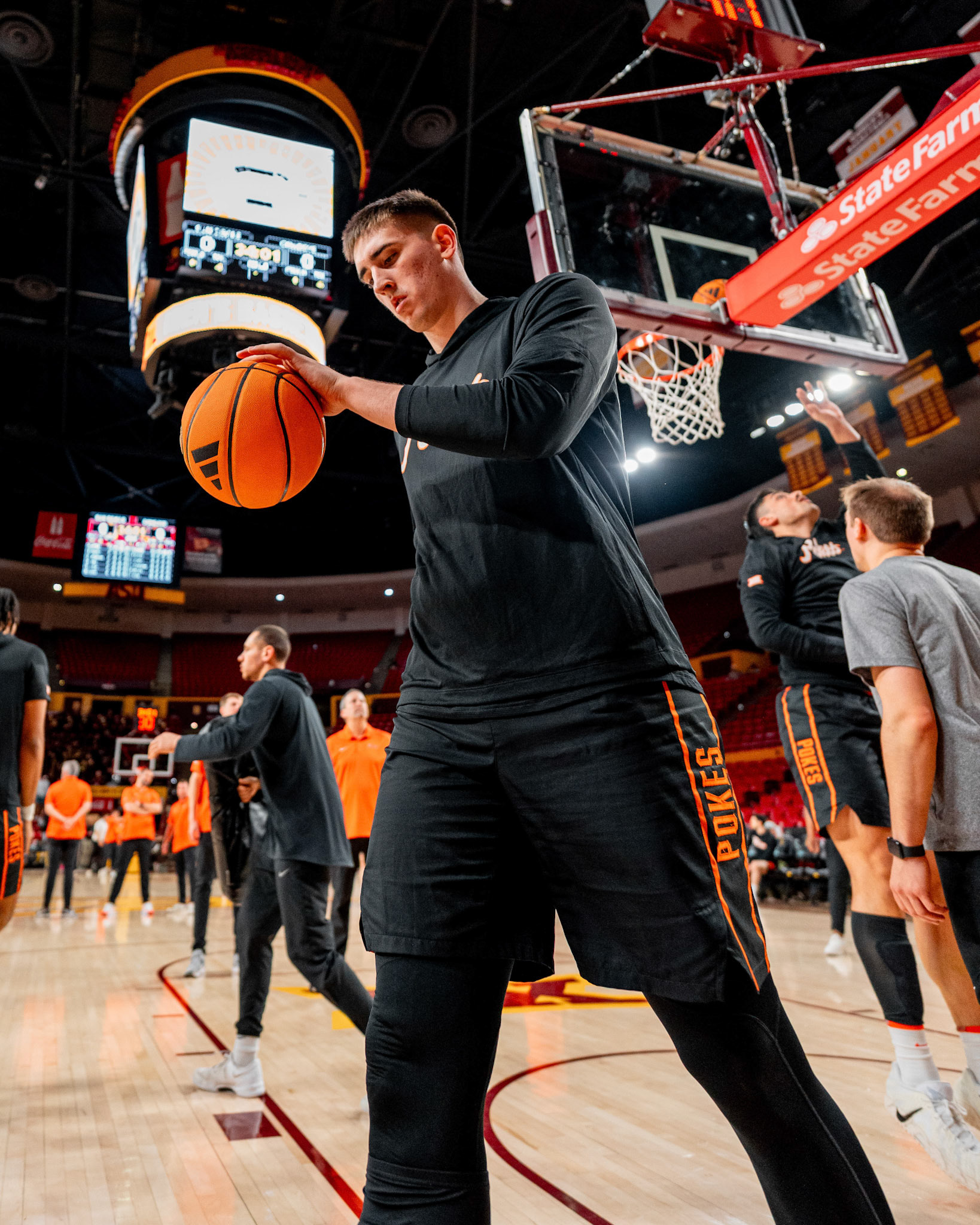 Image Taken at Oklahoma State Mens Basketball at Arizona State University, 10, 02, 2026, Desert Financial Arena, Tempe, Arizona. Carson Skidmore/OSU Athletics