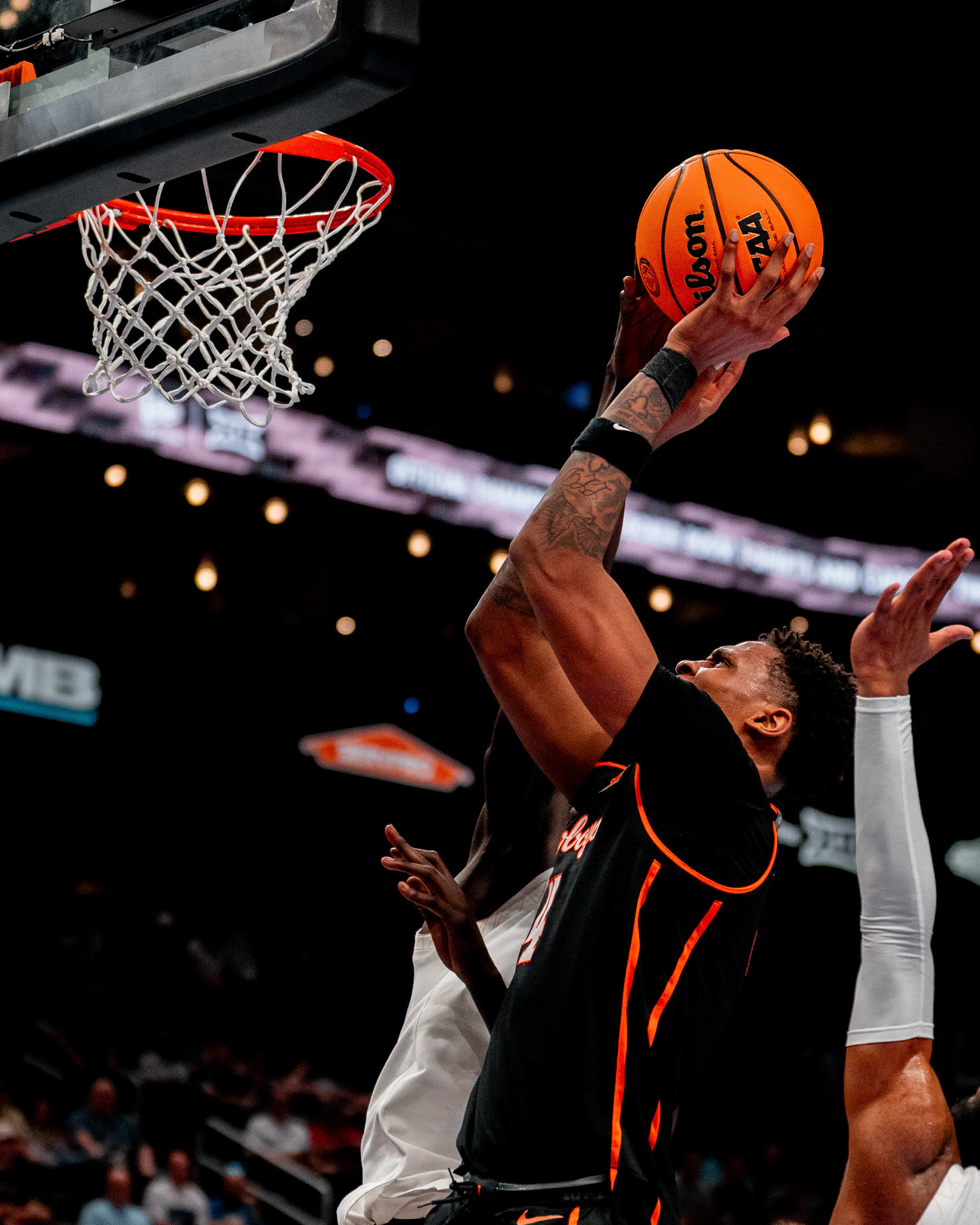 Image Taken at 2026 Phillips 66 Big 12 Men's Basketball Tournament, 11, 03, 2026, T-Mobile Center, Kansas City Missouri. Carson Skidmore/OSU Athletics