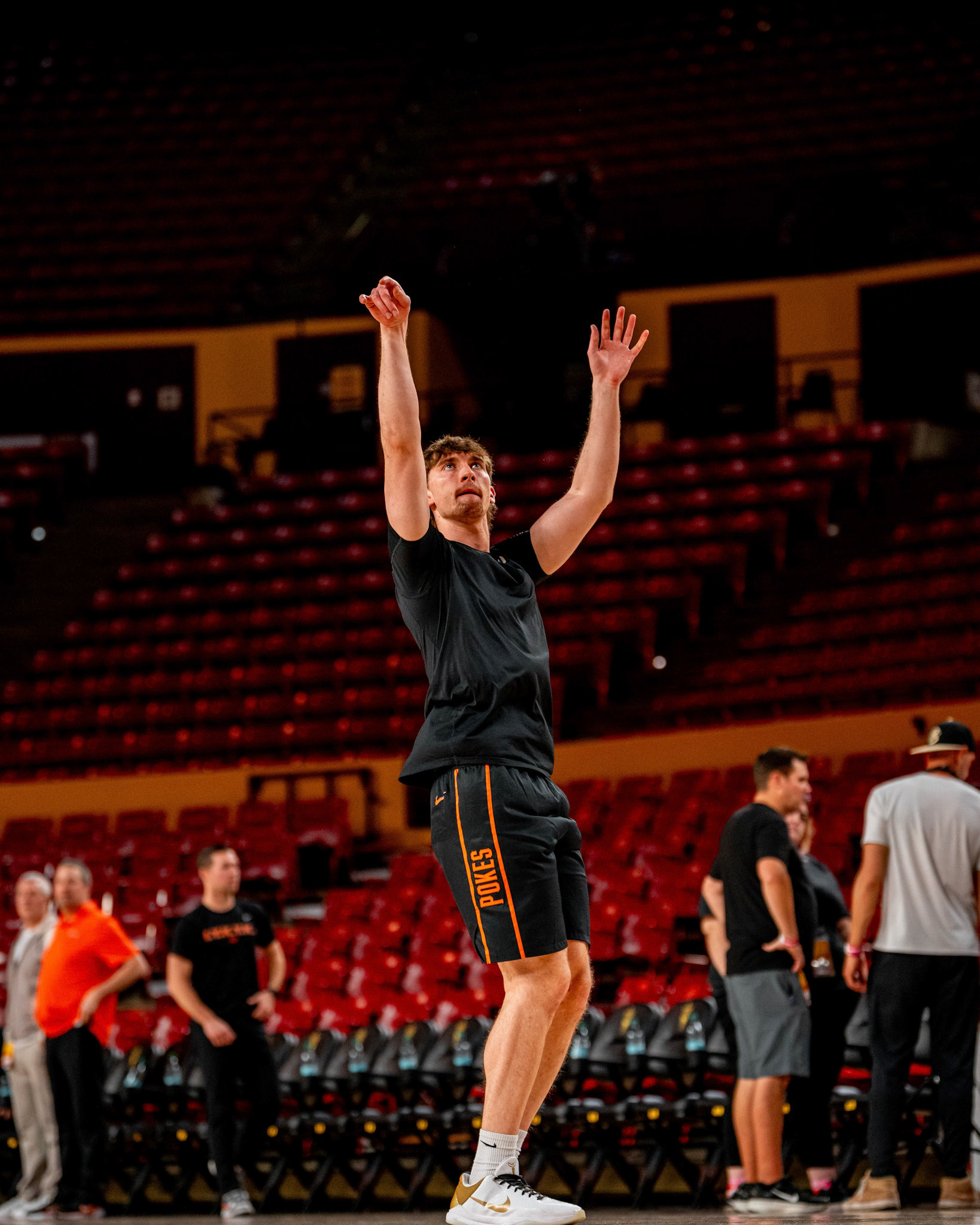 Image Taken at Oklahoma State Mens Basketball at Arizona State University, 10, 02, 2026, Desert Financial Arena, Tempe, Arizona. Carson Skidmore/OSU Athletics