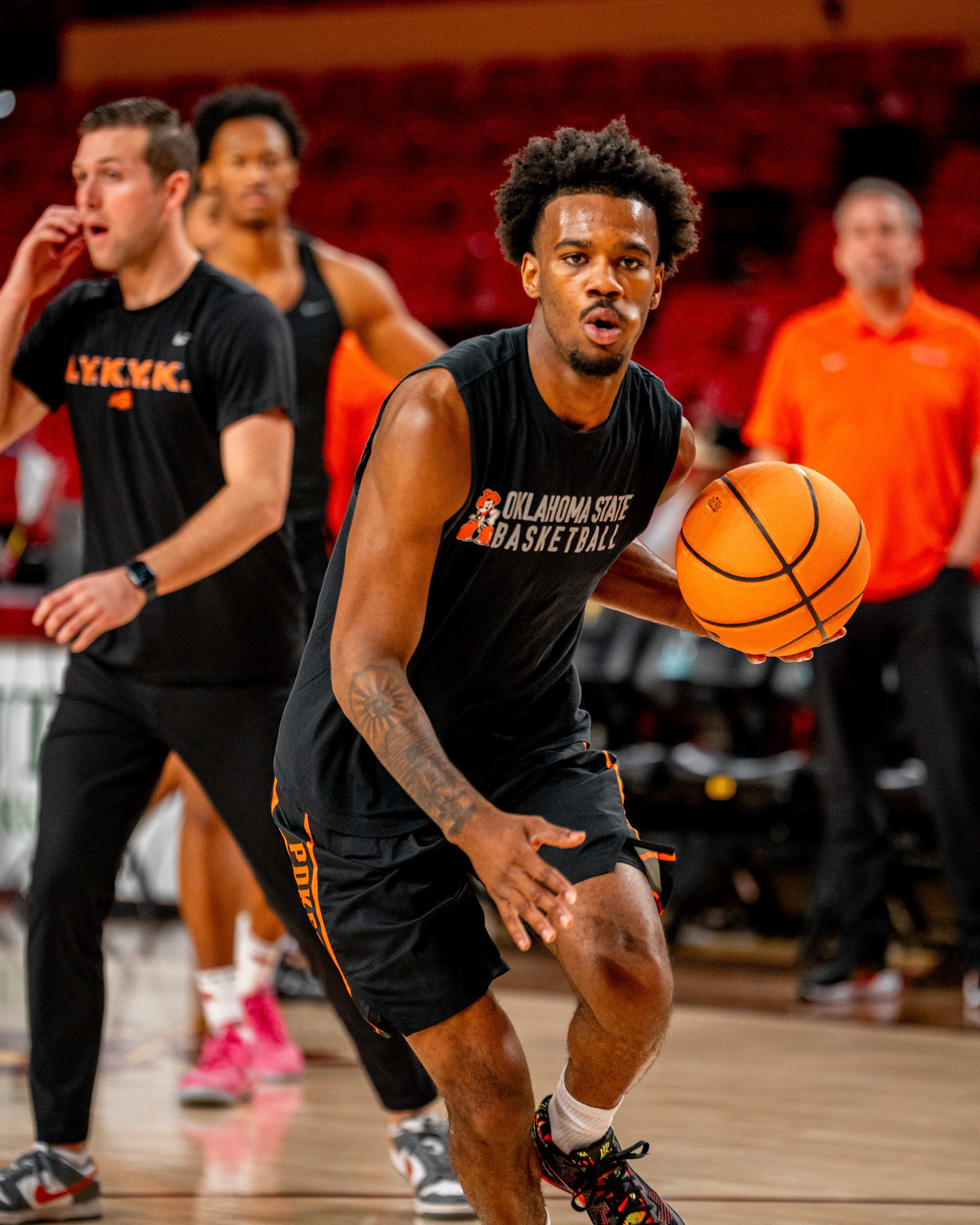 Image Taken at Oklahoma State Mens Basketball at Arizona State University, 10, 02, 2026, Desert Financial Arena, Tempe, Arizona. Carson Skidmore/OSU Athletics