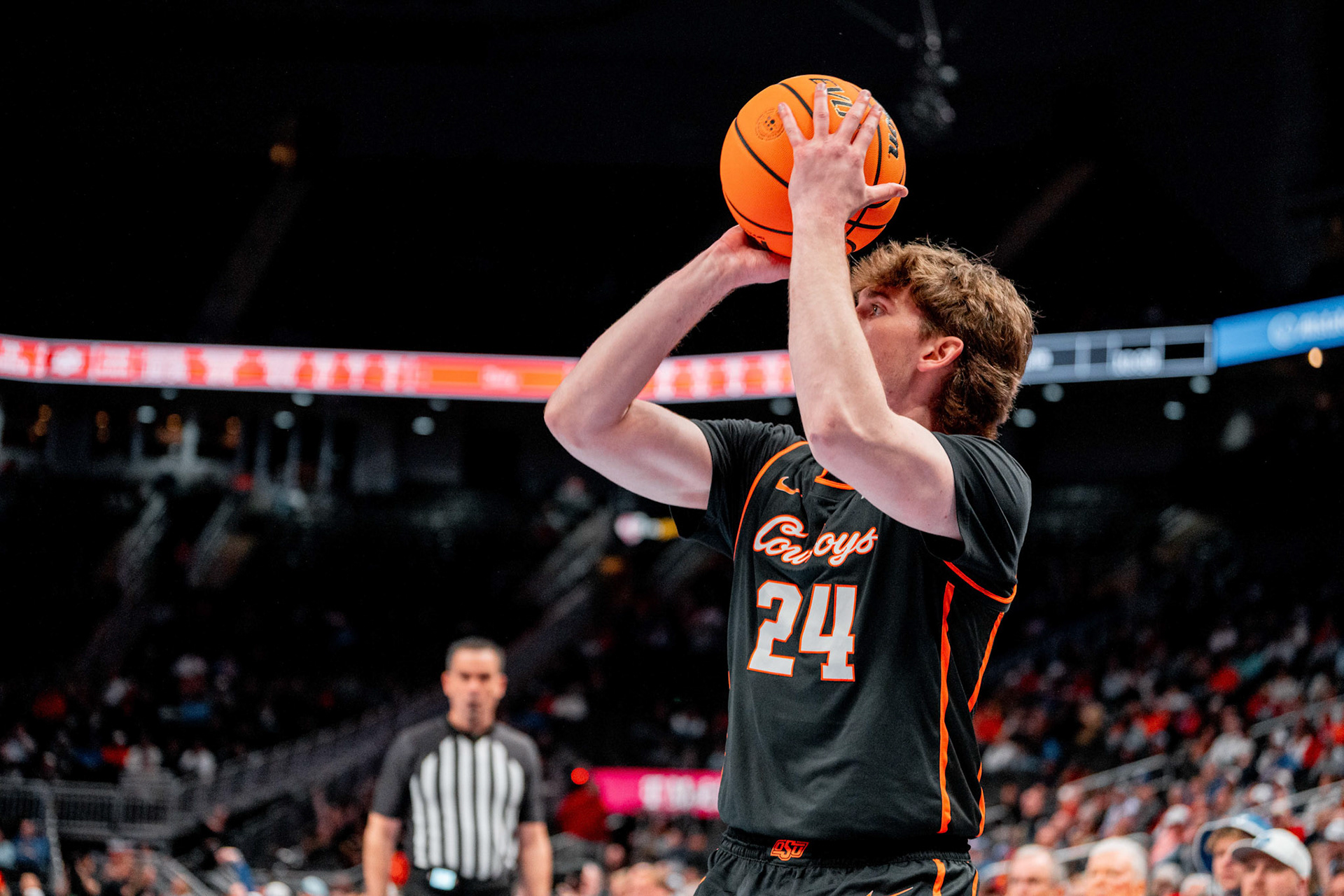 Image Taken at MBB vs TCU (Big 12 Tournamentt, 12, 03, 2026, T-Mobile Center, Kansas City Missouri. Carson Skidmore/OSU Athletics