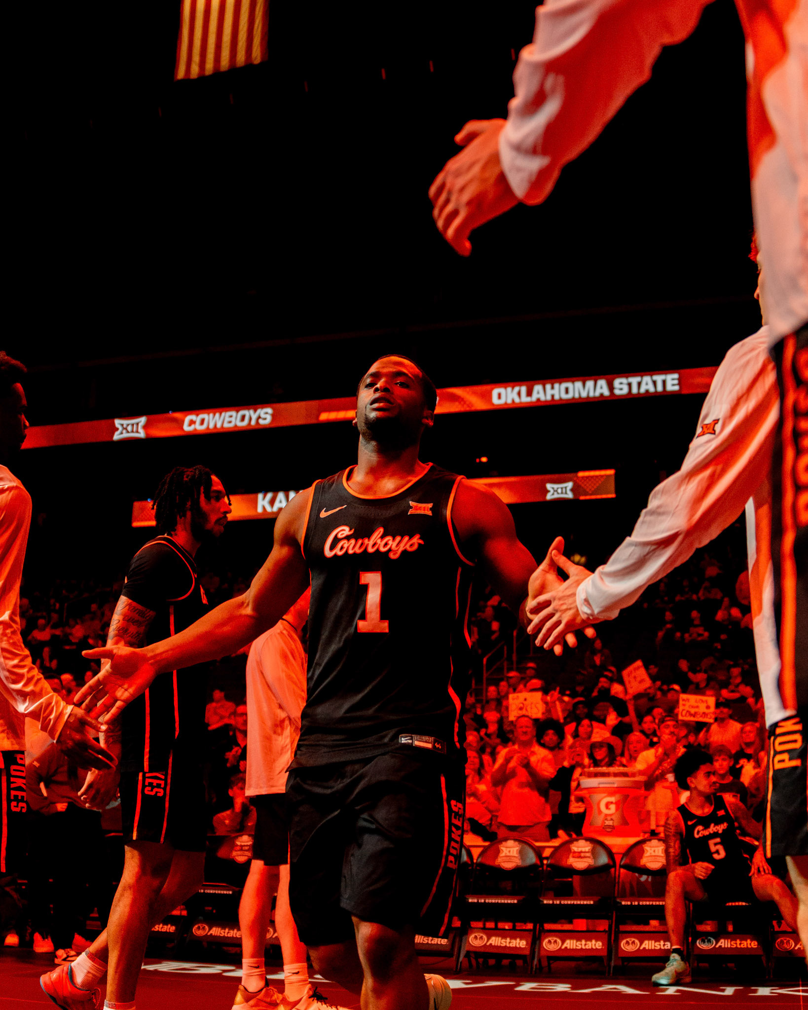Image Taken at 2026 Phillips 66 Big 12 Men's Basketball Tournament, 11, 03, 2026, T-Mobile Center, Kansas City Missouri. Carson Skidmore/OSU Athletics