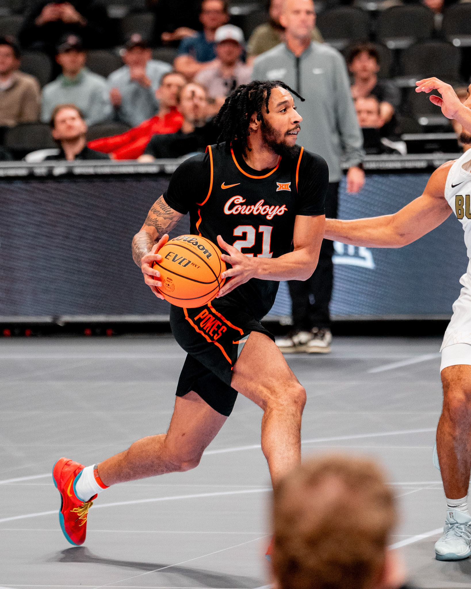 Image Taken at 2026 Phillips 66 Big 12 Men's Basketball Tournament, 11, 03, 2026, T-Mobile Center, Kansas City Missouri. Carson Skidmore/OSU Athletics