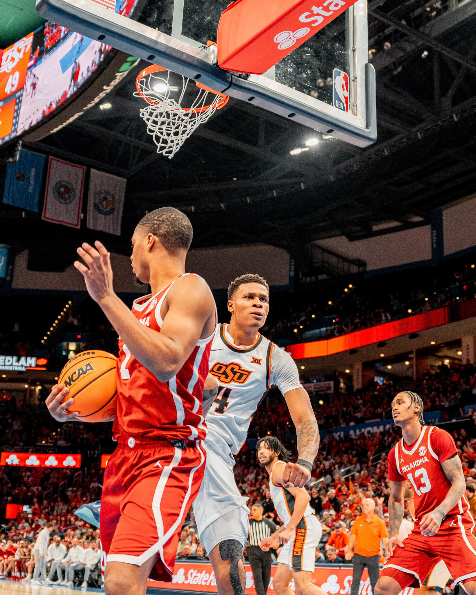 Image Taken at OkState vs Oklahoma, 13, 12, 2025, Paycom Center, Oklahoma City Oklahoma. Carson Skidmore/OSU Athletics