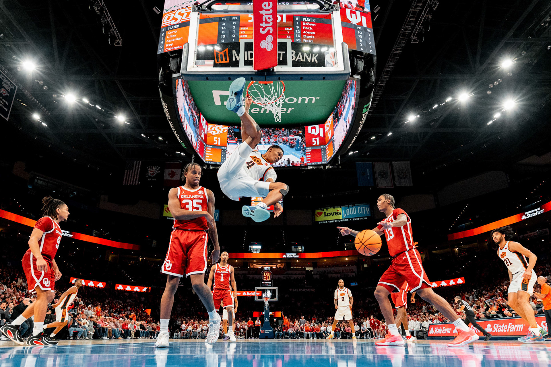 Image Taken at OkState vs Oklahoma, 13, 12, 2025, Paycom Center, Oklahoma City Oklahoma. Carson Skidmore/OSU Athletics