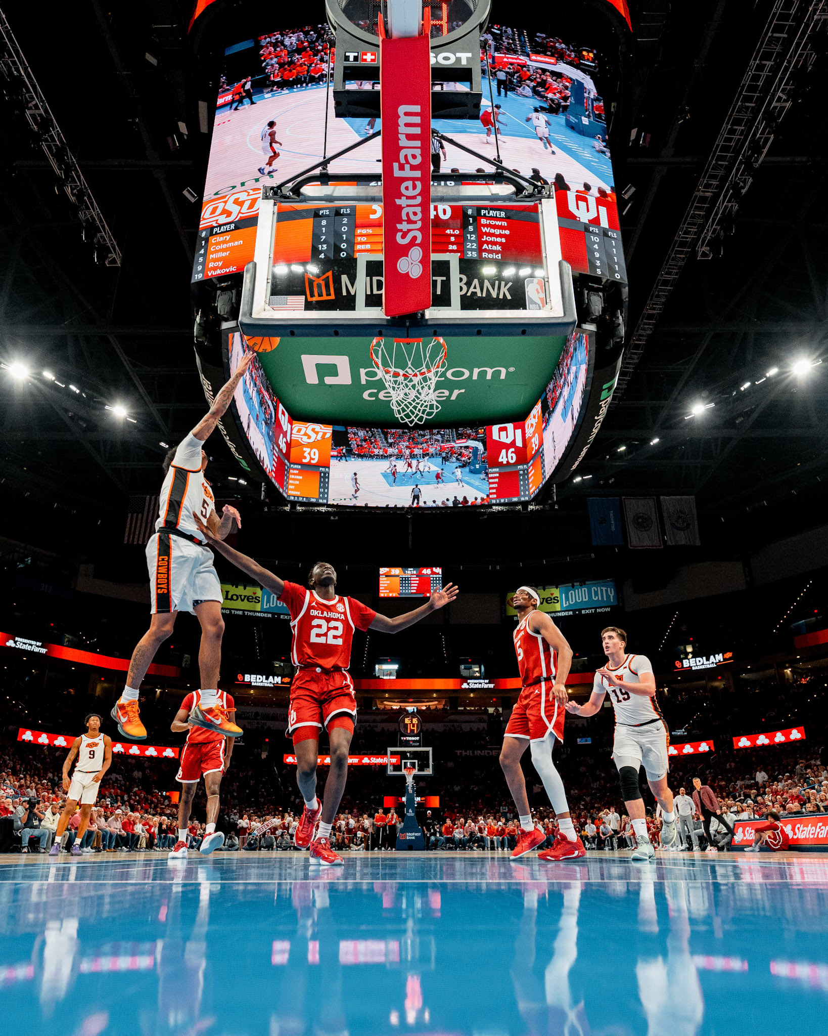 Image Taken at OkState vs Oklahoma, 13, 12, 2025, Paycom Center, Oklahoma City Oklahoma. Carson Skidmore/OSU Athletics