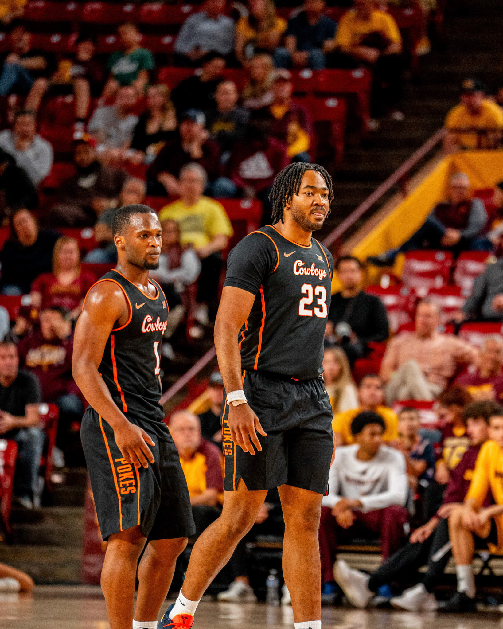 Image Taken at Oklahoma State Mens Basketball at Arizona State University, 10, 02, 2026, Desert Financial Arena, Tempe, Arizona. Carson Skidmore/OSU Athletics