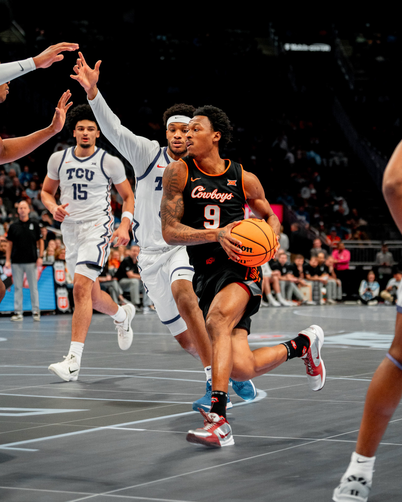 Image Taken at MBB vs TCU (Big 12 Tournamentt, 12, 03, 2026, T-Mobile Center, Kansas City Missouri. Carson Skidmore/OSU Athletics