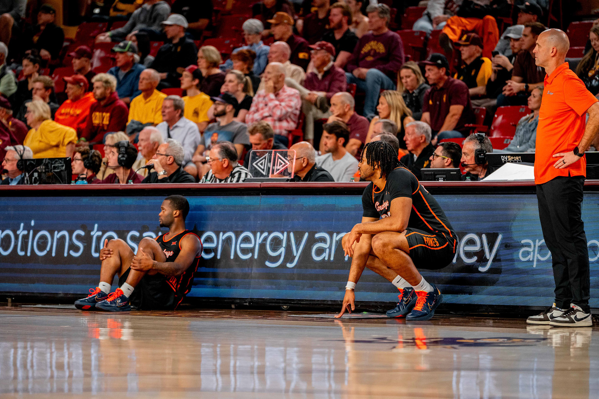 Image Taken at Oklahoma State Mens Basketball at Arizona State University, 10, 02, 2026, Desert Financial Arena, Tempe, Arizona. Carson Skidmore/OSU Athletics