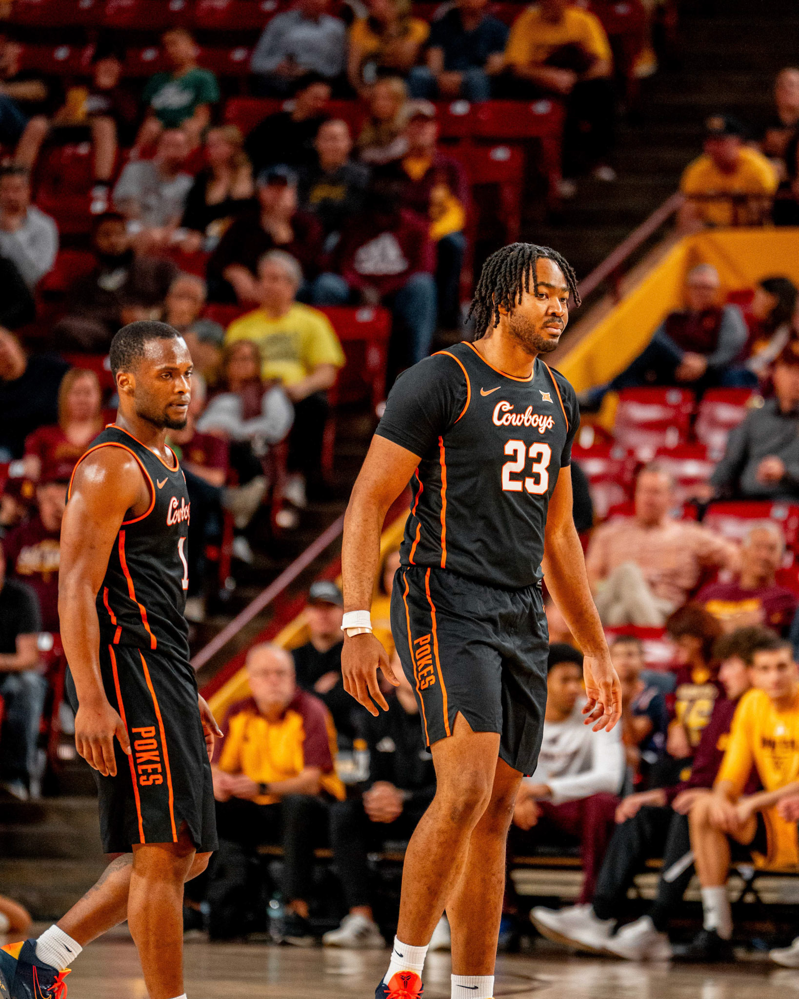 Image Taken at Oklahoma State Mens Basketball at Arizona State University, 10, 02, 2026, Desert Financial Arena, Tempe, Arizona. Carson Skidmore/OSU Athletics