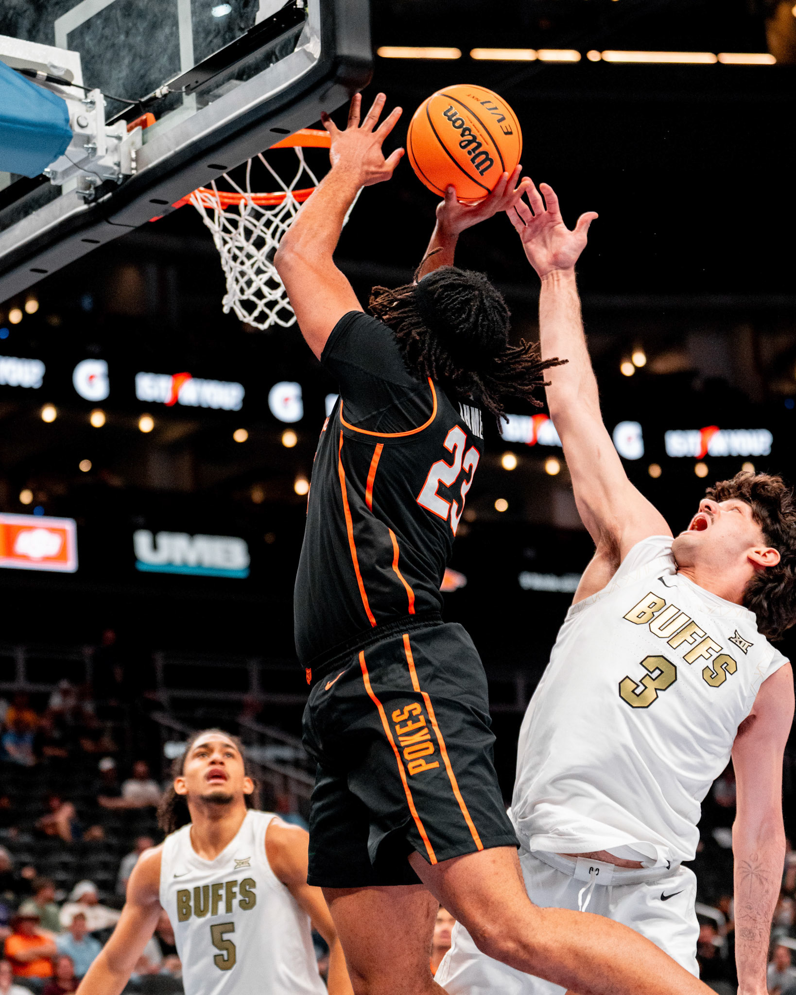 Image Taken at 2026 Phillips 66 Big 12 Men's Basketball Tournament, 11, 03, 2026, T-Mobile Center, Kansas City Missouri. Carson Skidmore/OSU Athletics