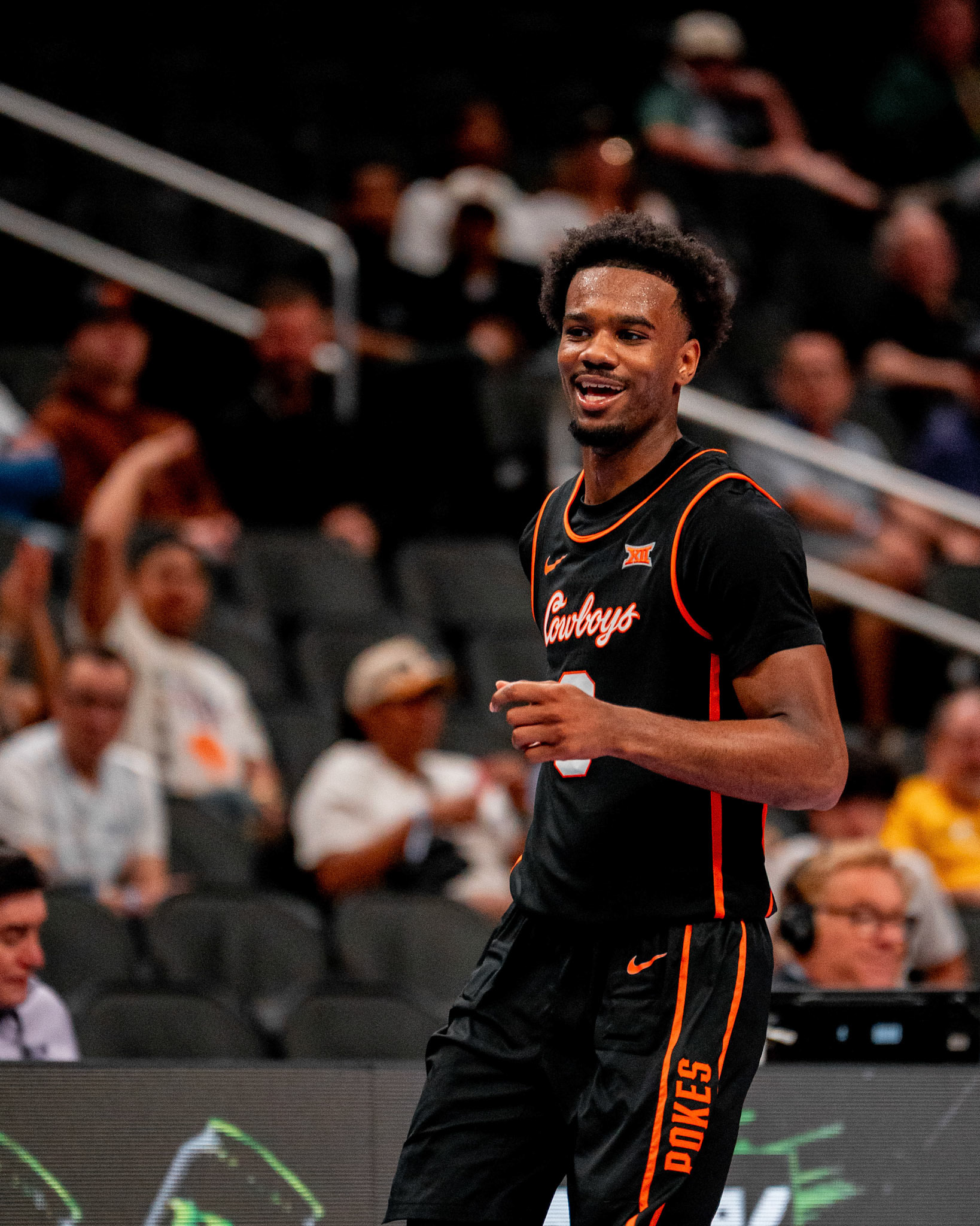 Image Taken at 2026 Phillips 66 Big 12 Men's Basketball Tournament, 11, 03, 2026, T-Mobile Center, Kansas City Missouri. Carson Skidmore/OSU Athletics