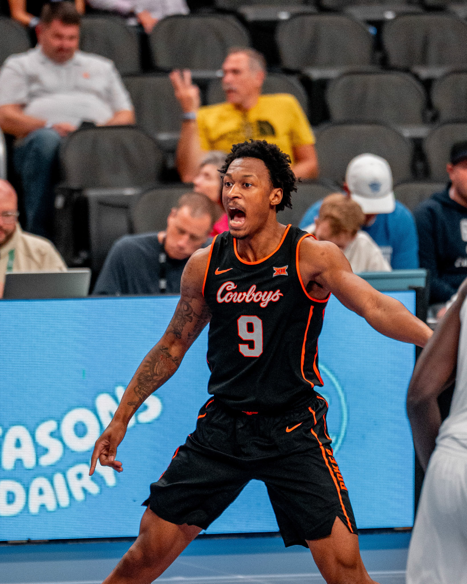 Image Taken at 2026 Phillips 66 Big 12 Men's Basketball Tournament, 11, 03, 2026, T-Mobile Center, Kansas City Missouri. Carson Skidmore/OSU Athletics