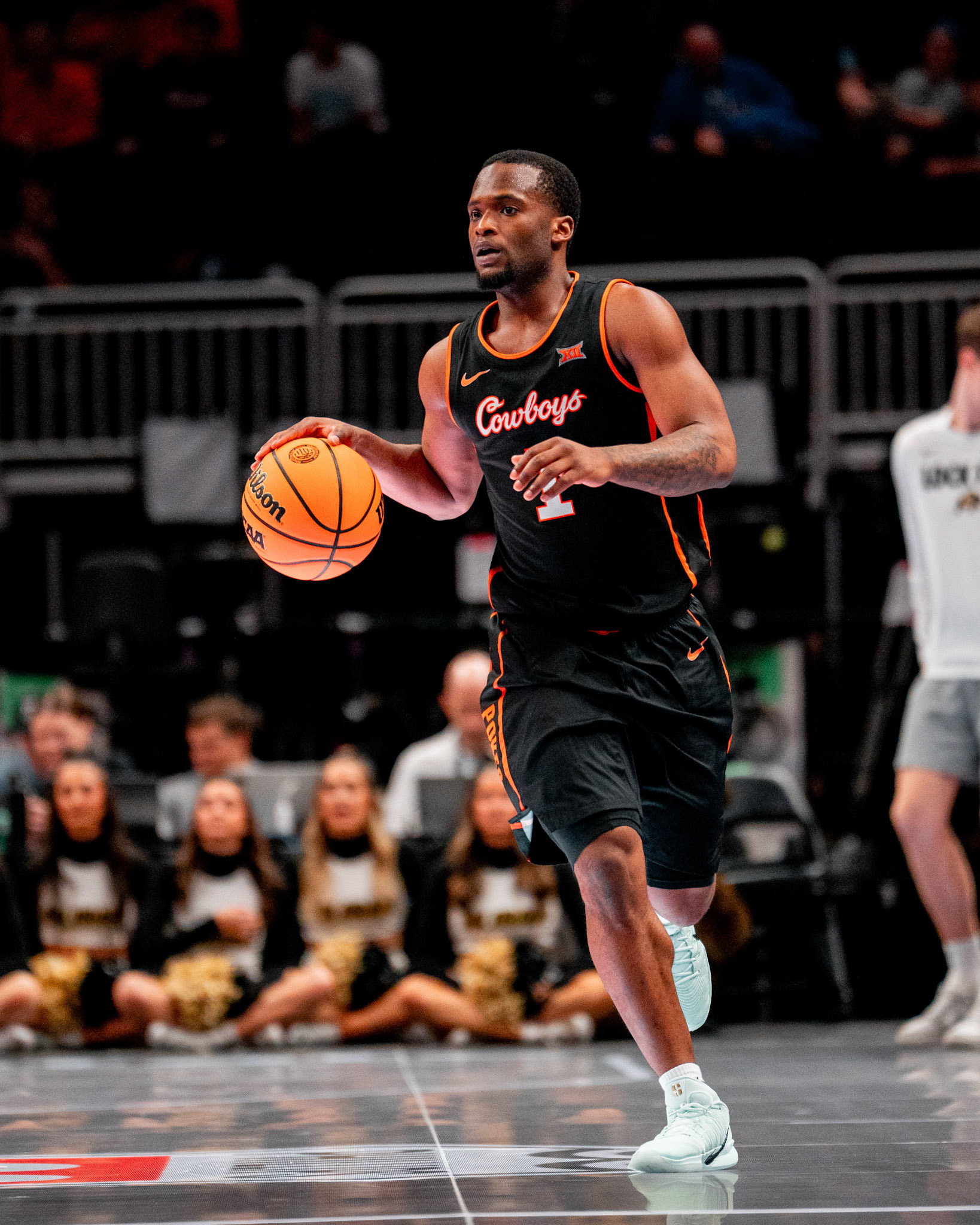 Image Taken at 2026 Phillips 66 Big 12 Men's Basketball Tournament, 11, 03, 2026, T-Mobile Center, Kansas City Missouri. Carson Skidmore/OSU Athletics