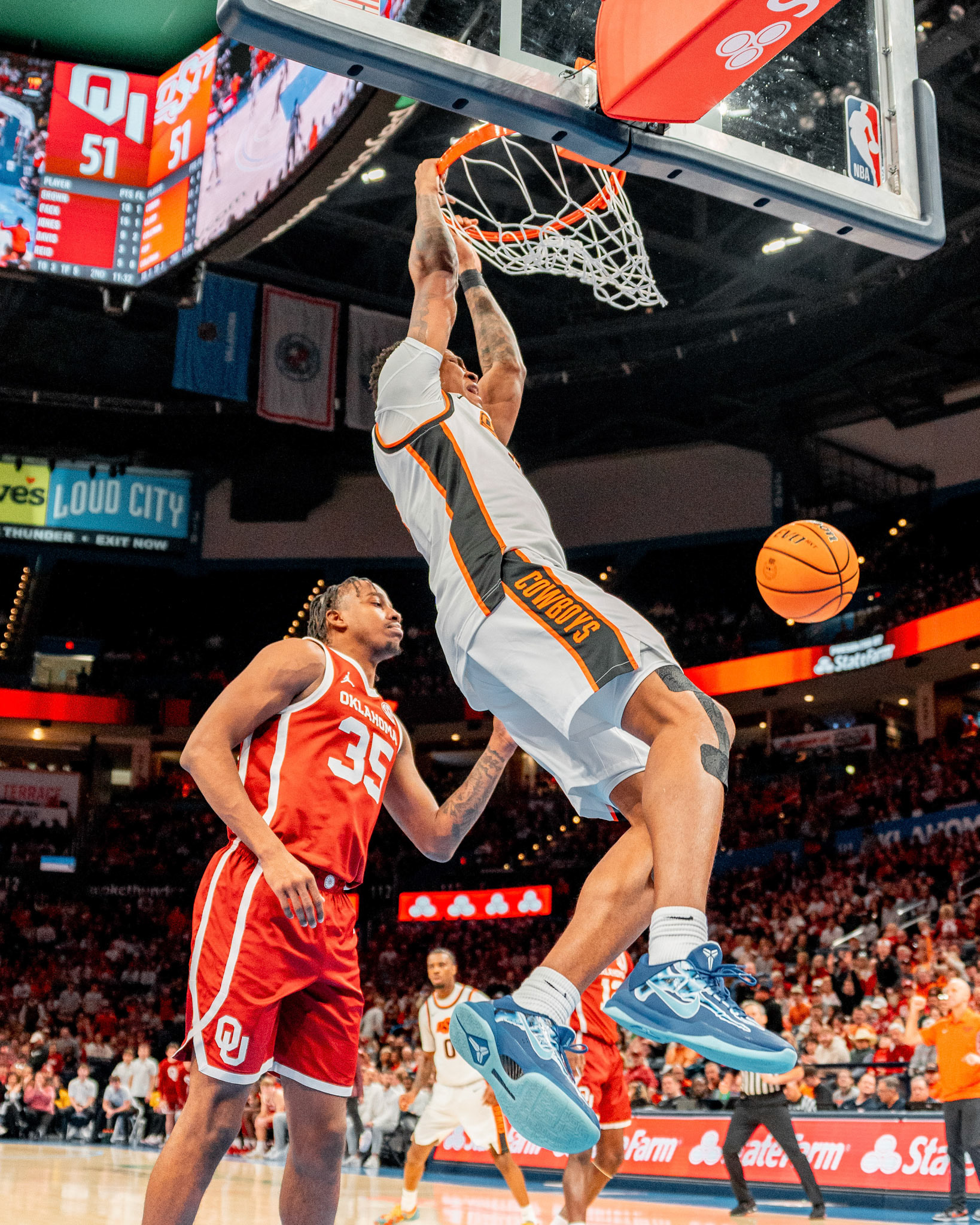 Image Taken at OkState vs Oklahoma, 13, 12, 2025, Paycom Center, Oklahoma City Oklahoma. Carson Skidmore/OSU Athletics